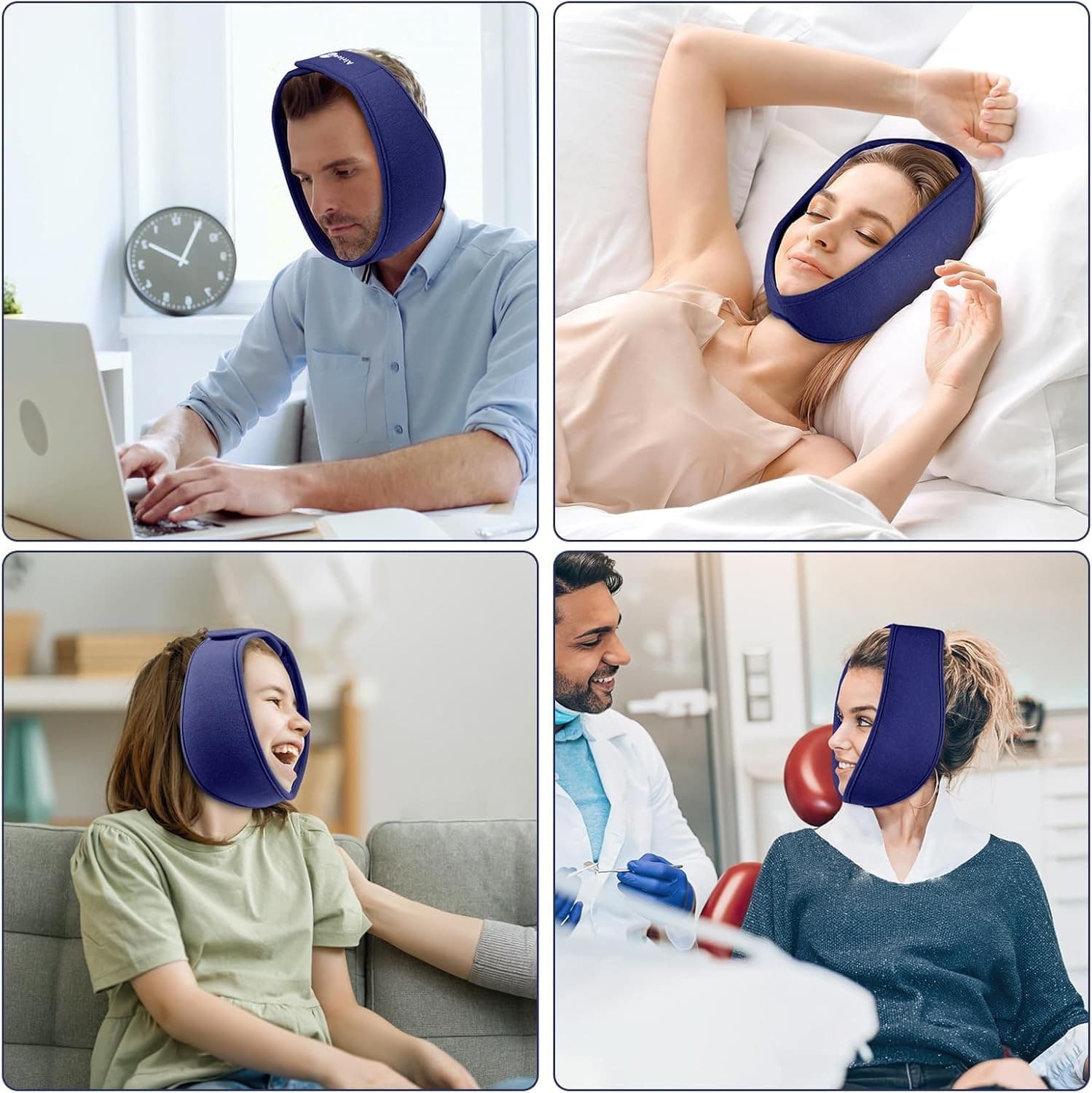 Wisdom Teeth Ice Pack Head Wrap, Face for Jaw Oral Surgery Pain...  6