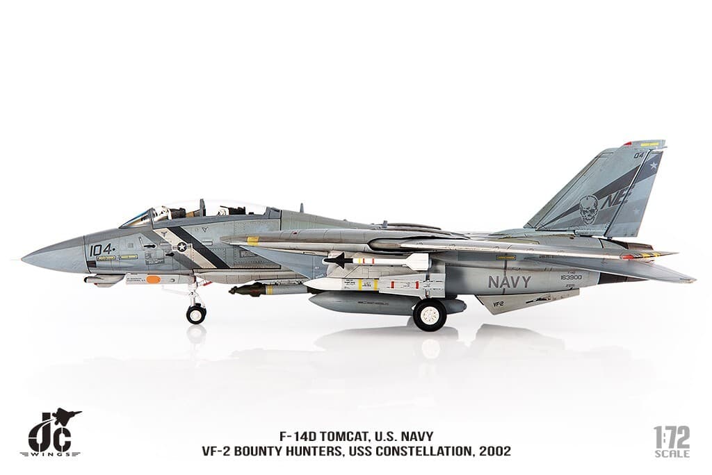 F-14D Tomcat, US Navy, VF-2 Bounty Hunters, 2002, 163900, 1/72, JCW-72-F14-008 2