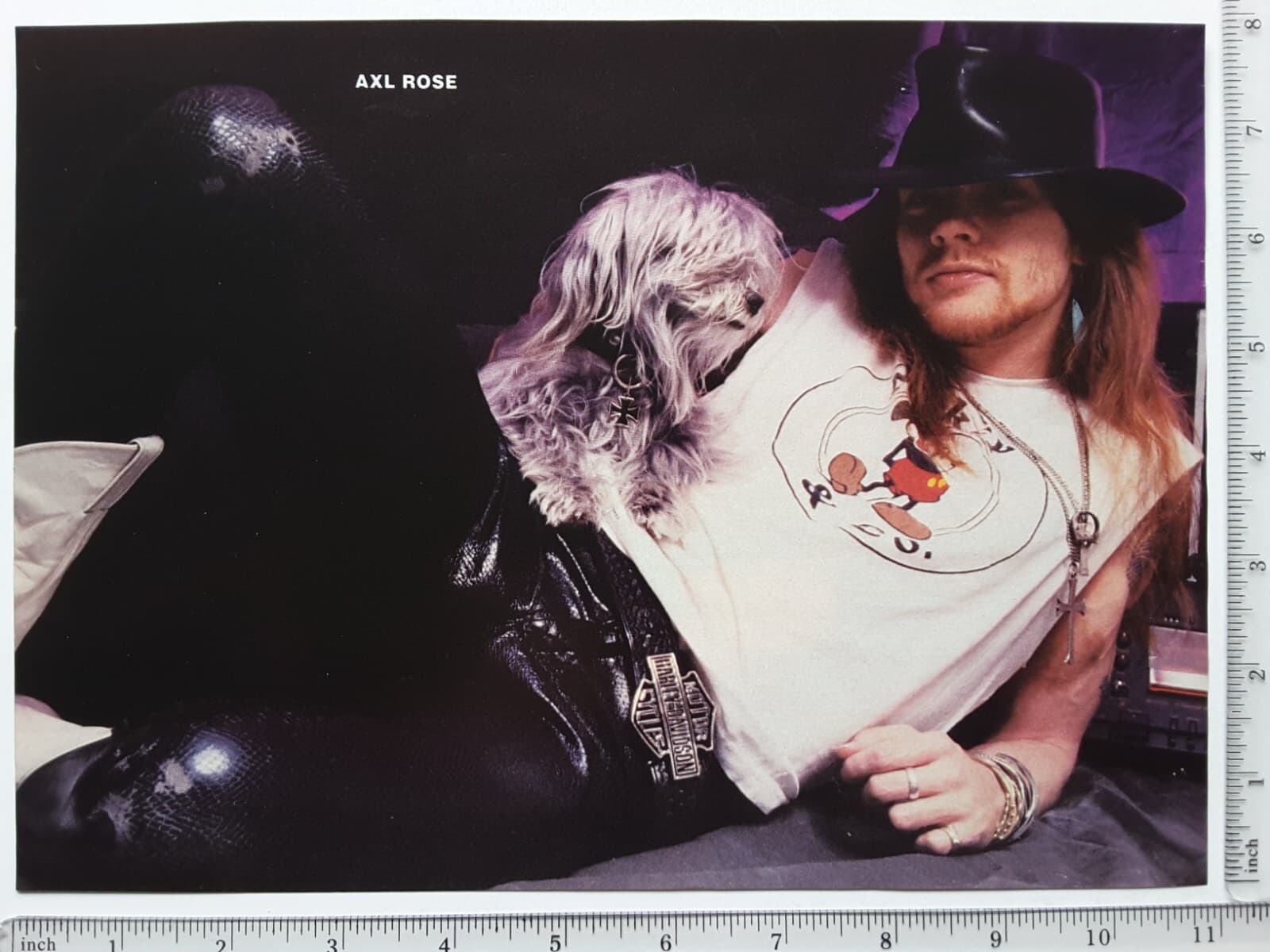 GUNS N ROSES STEVEN ADLER / AXL ROSE 2-SIDED 80'S MAGAZINE PINUP POSTER CLIPPING 4