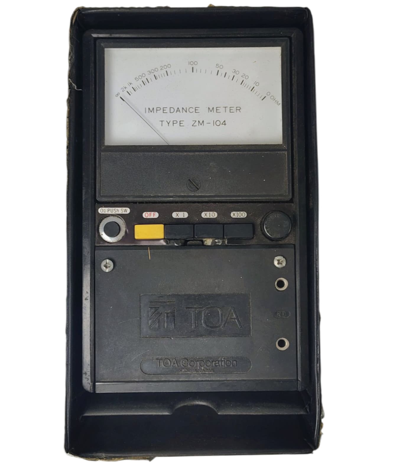 TOA Electric Co. Type ZM-104  Impedance Meter Back Case