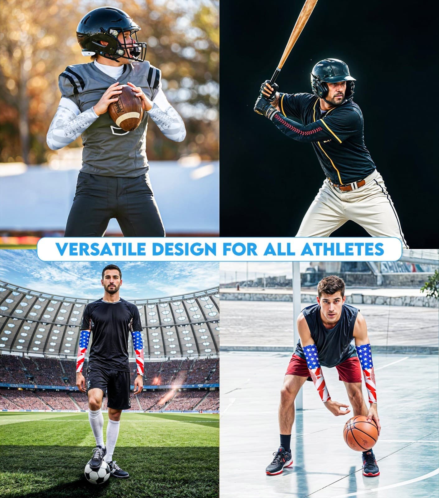 Exxact Sports 1 Pair Compression Arm Sleeves for Adult & Youth 5