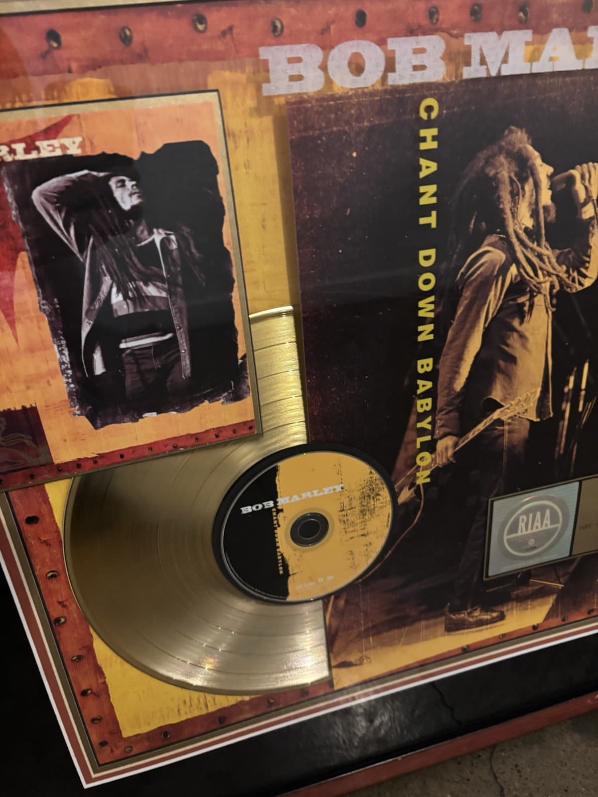 Bob Marley Chant Down Babylon RIAA CERTIFIED GOLD RECORD ALBUM AWARD HUGE 1999 6