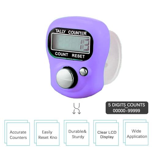 Electronic Finger Counter, 5-Digit Number Count Clicker Mini LCD Digital 4