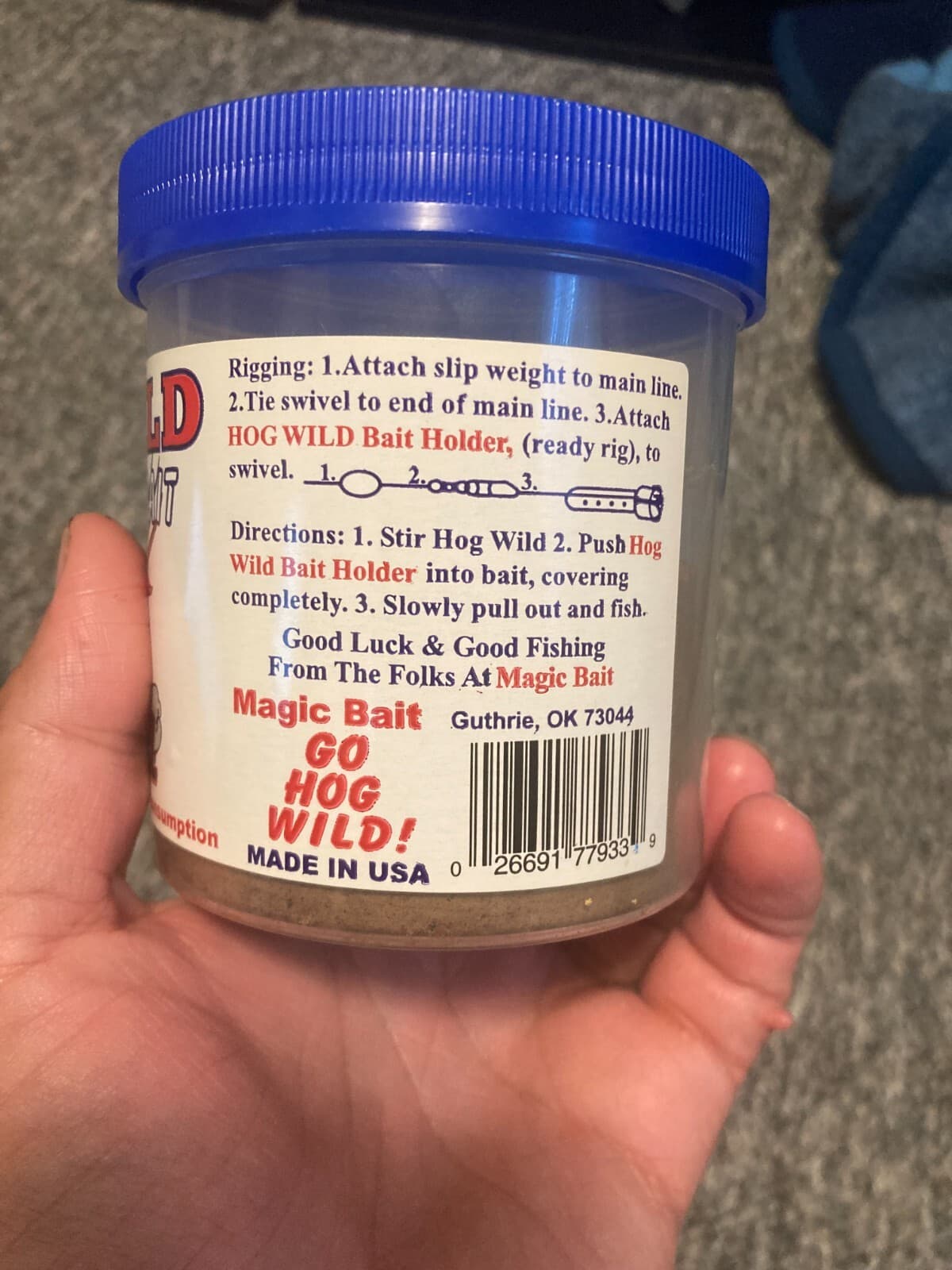 Vintage Magic Bait Hog Wild Original Catfish Dip Bait  - 10 oz! Pre 2015 Label 3