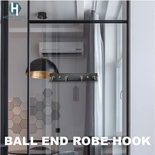 Key Hook Rack Wall Mounted & Self Aadesive 4 Hooks New Zealand Pine Wood  6