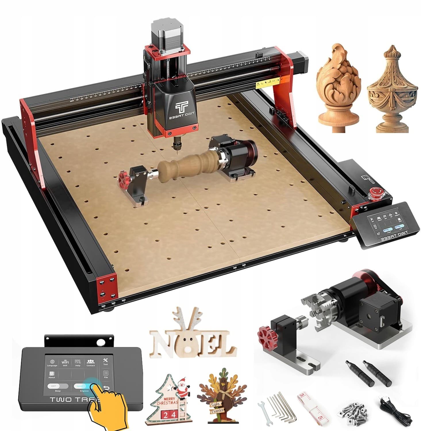 Twotrees TTC450 Pro CNC Router CNC Machine 3-Axis All Metal Machine Engraver NEW 4
