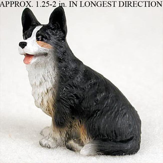 Corgi Mini Hand Painted Figurine Cardigan