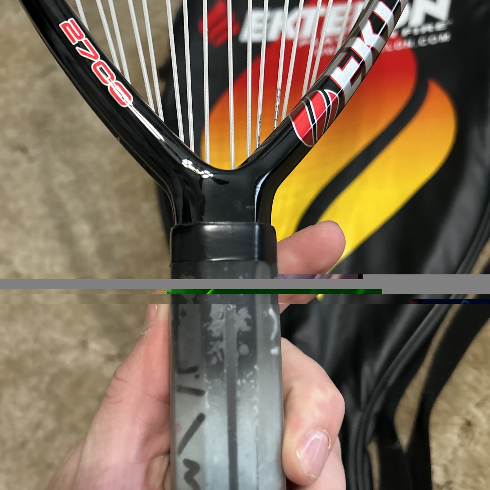 Ektelon O3 Red 2700 Racquetball Racquet Titanium Tungsten Carbon Black Red SS 5