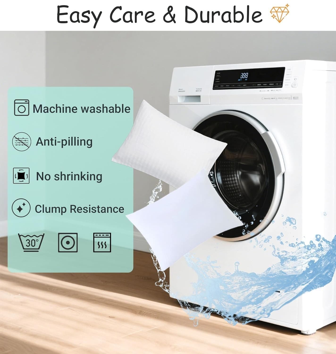 Toddler Pillow with Pillowcase - 13x18 Organic Cotton Hypoallergenic Kids Pillow 3