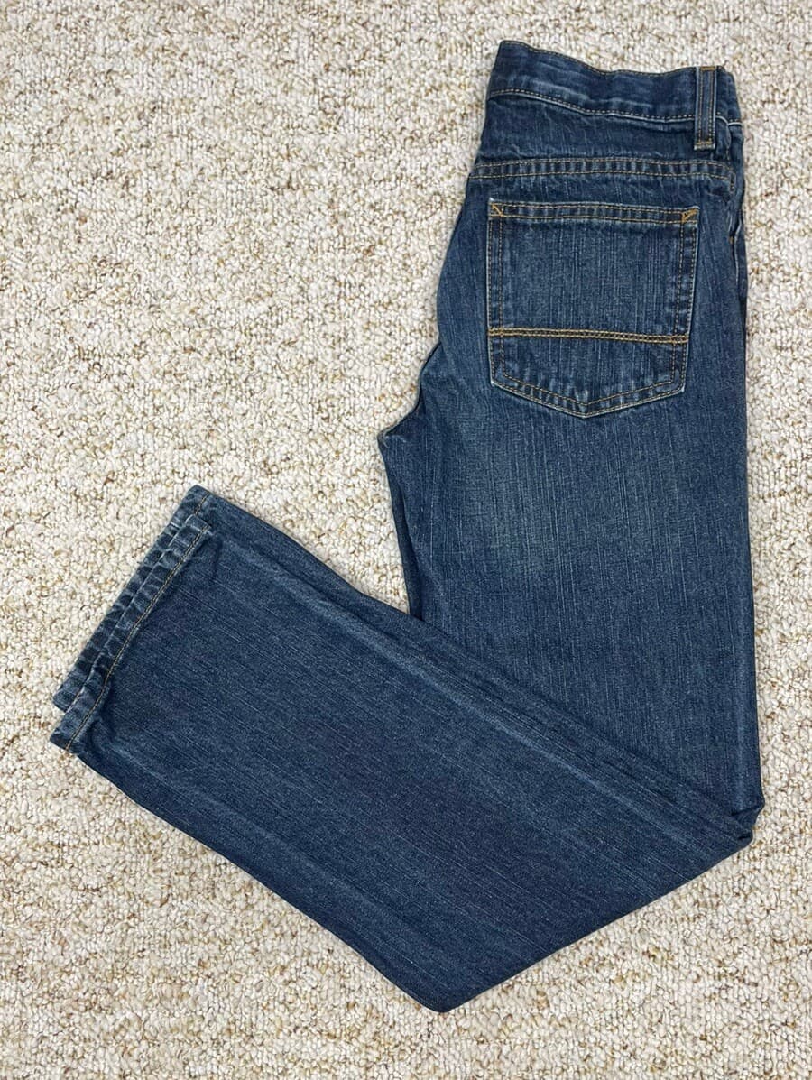 Old Navy Jeans Boys Youth Size 14 Original Slim  Denim Adjustable Waist (26x28) 4