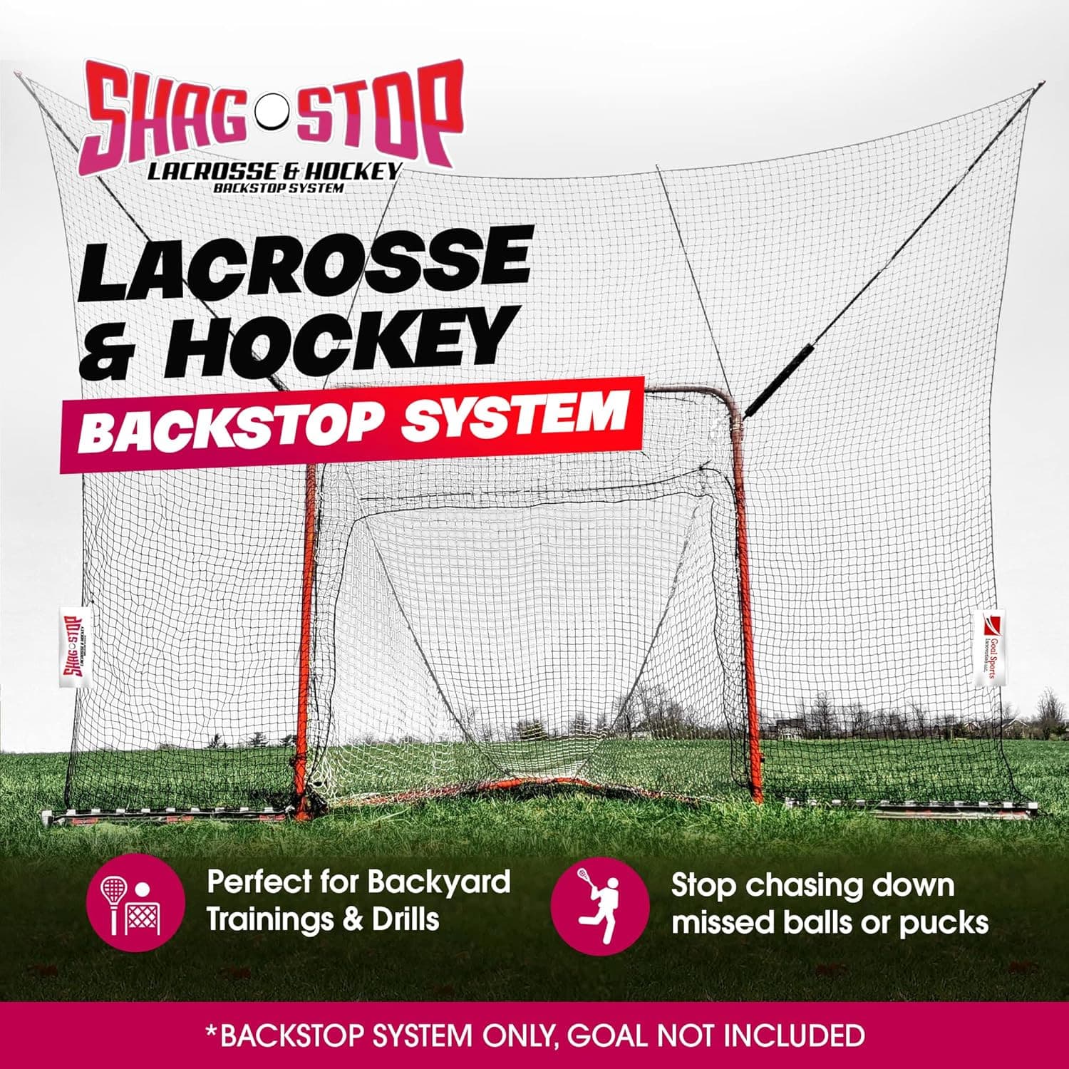Shag Stop, Lacrosse Goal and Ice Hockey Backstop Net, Durable Lacrosse Backstop 2