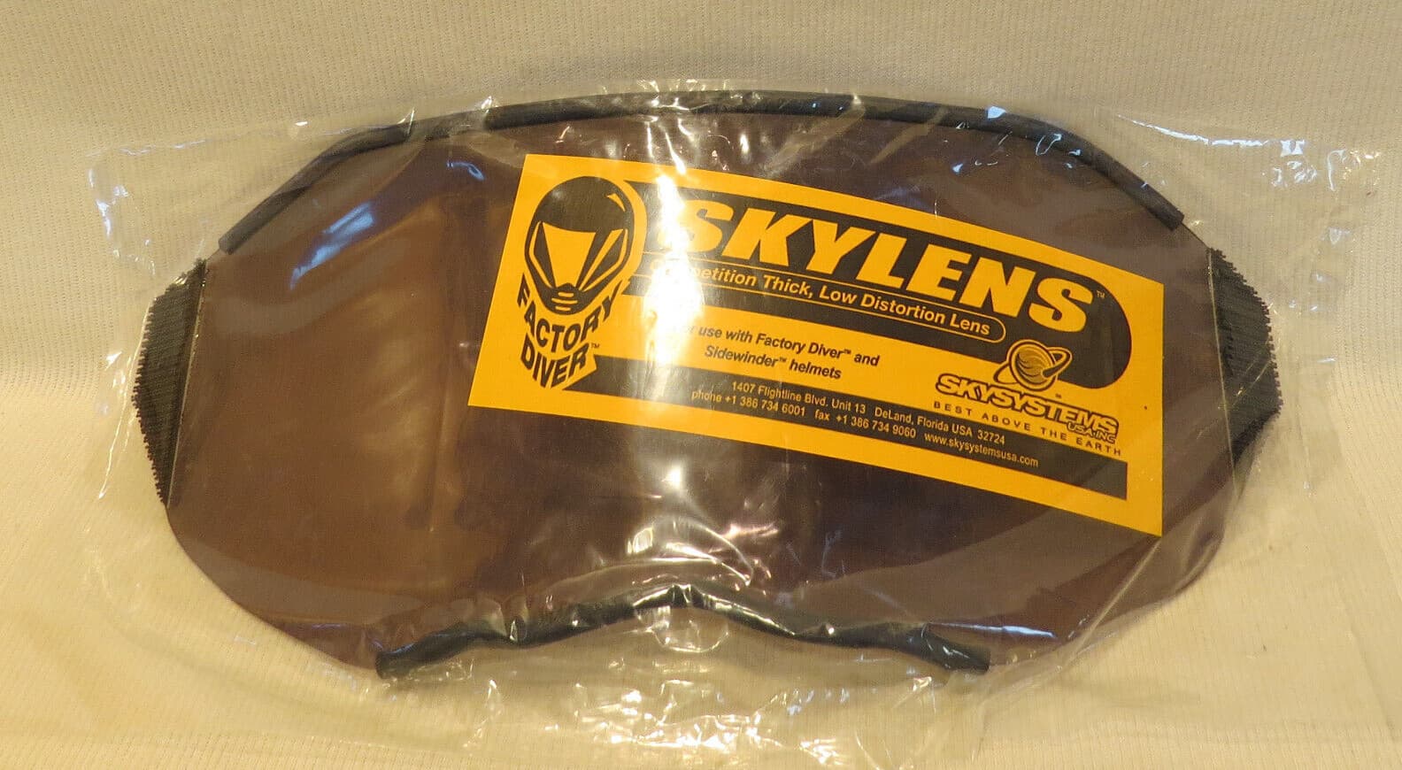 SkySystems Black Factory Diver or Sidewinder Helmets Replacement Lens Skydiving