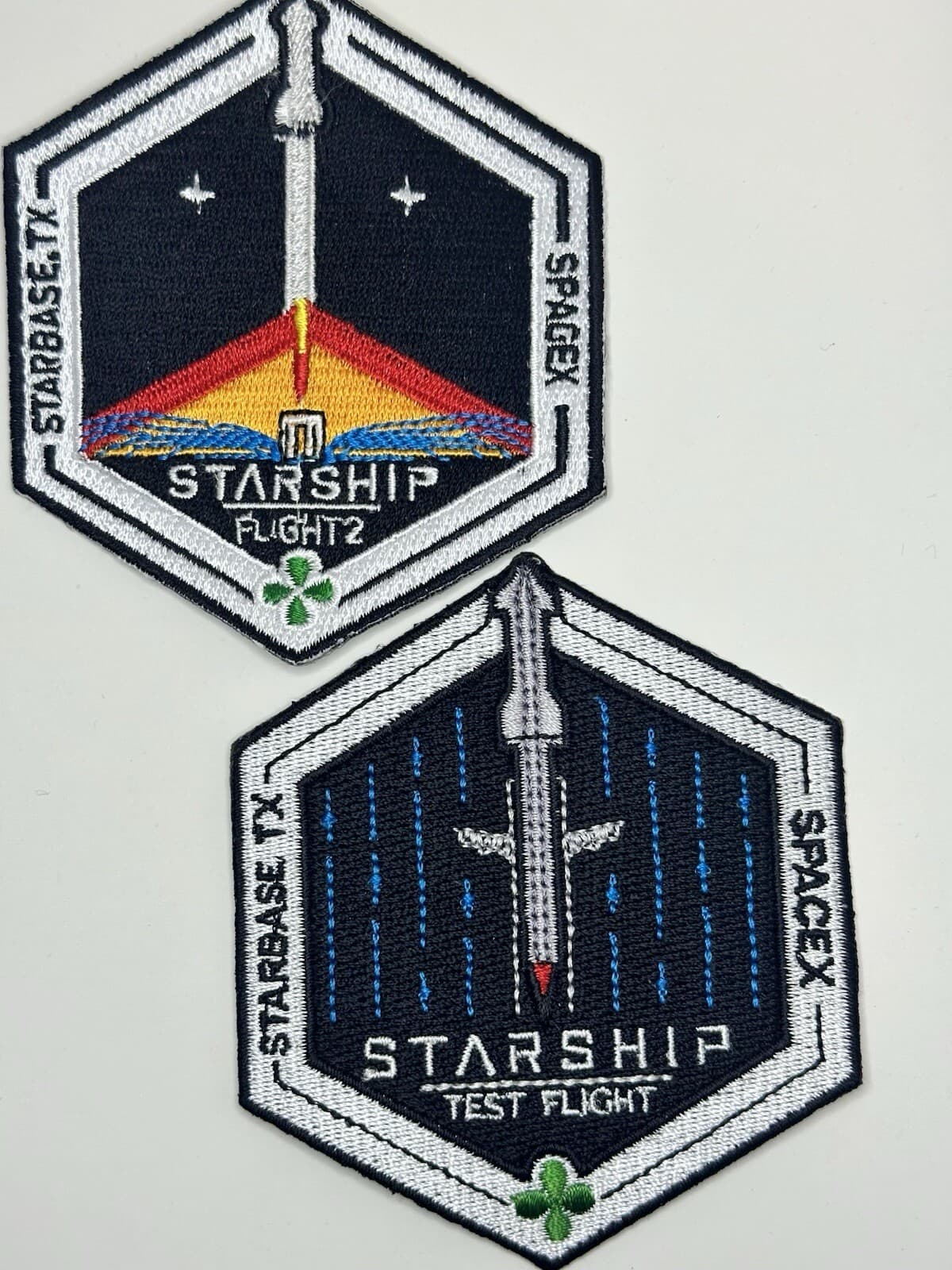 Starship 1 & 2 Orbital  Launch Test Flight Mission Combo Patches  3”