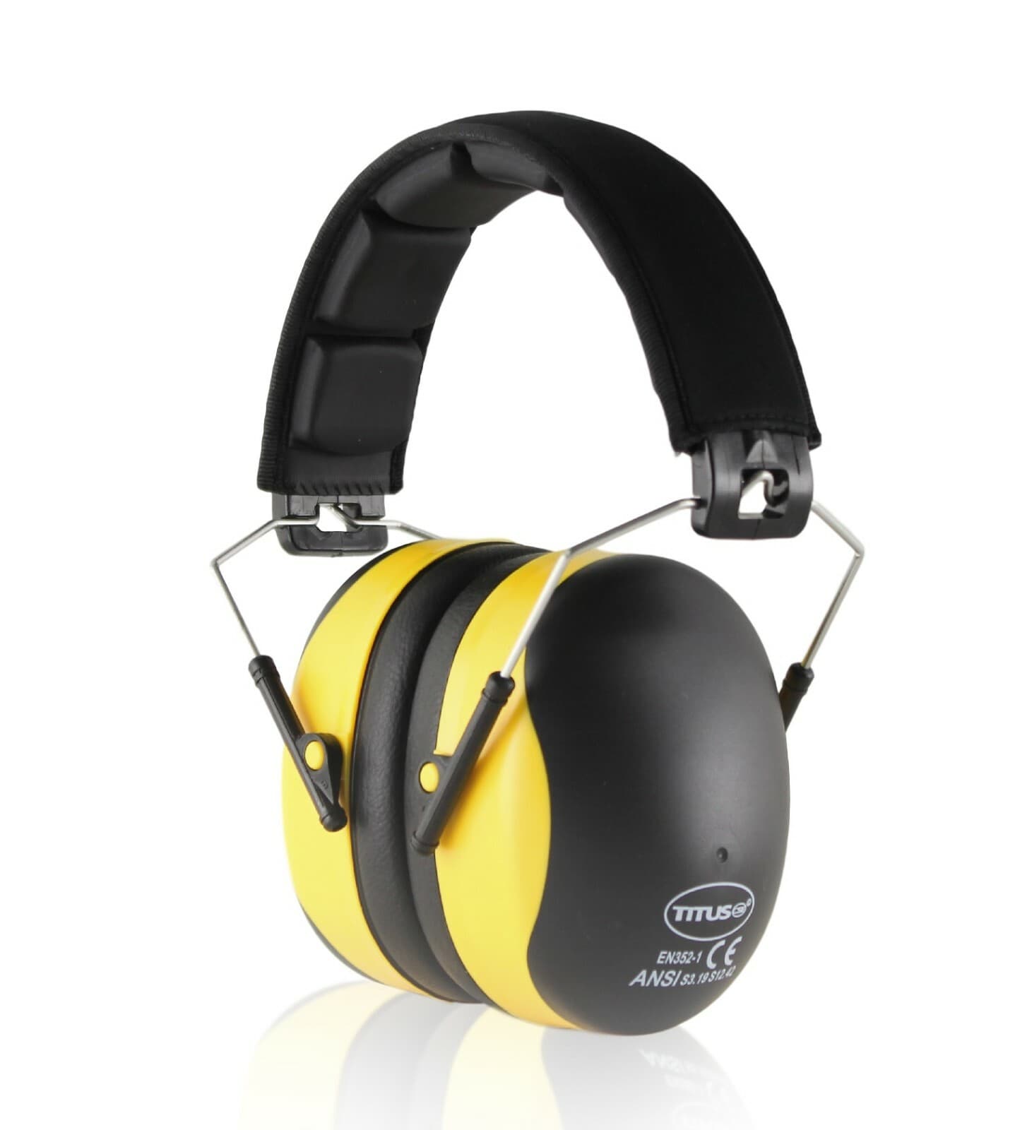 TITUS PREMIUM 37 NRR EARMUFFS HEARING PROTECTION NOISE REDUCTION w/ CASE USA  4