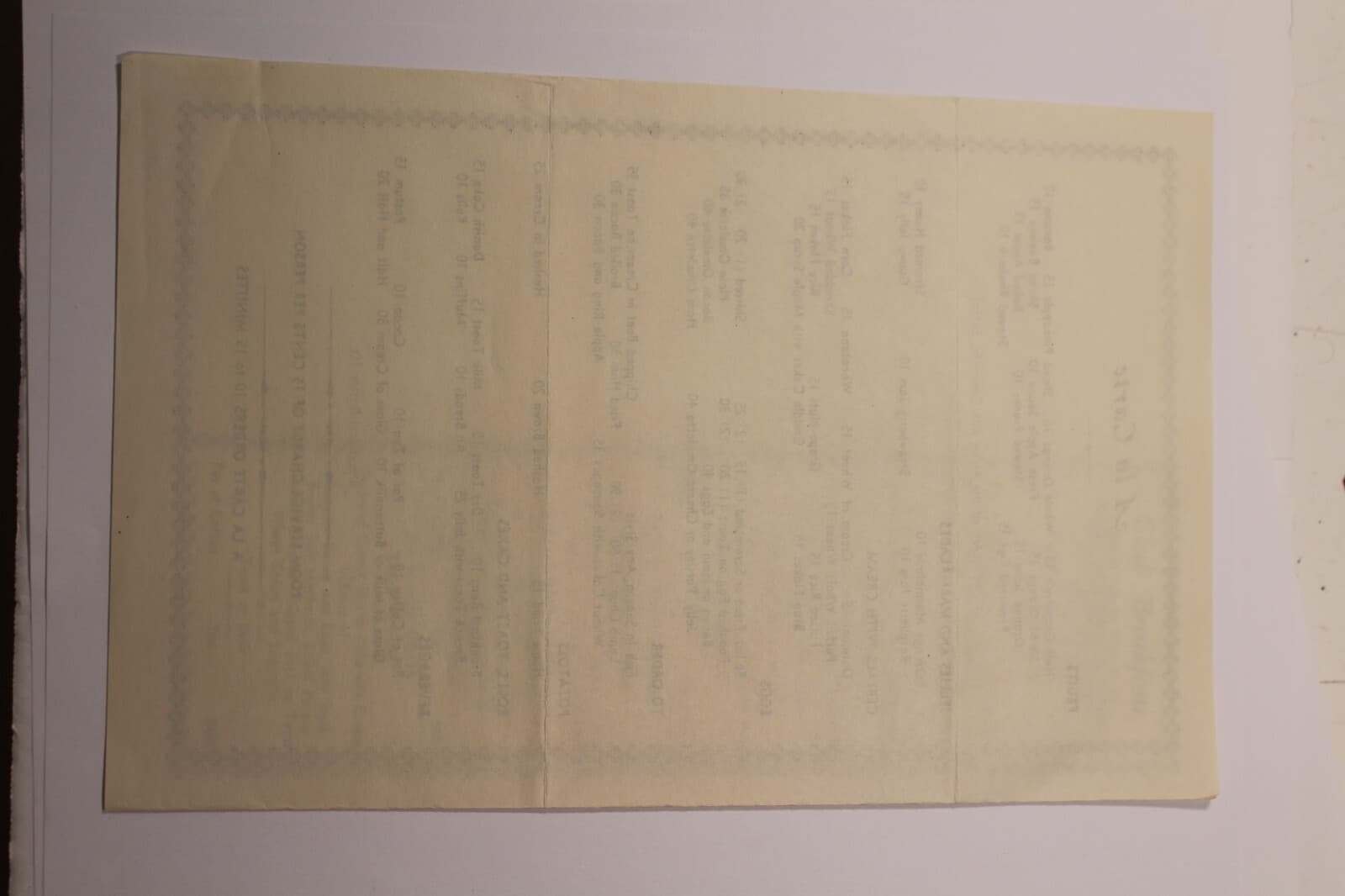 1930's Breakfast menu George Washington Hotel Lexington Ave at 23rd St New York 6