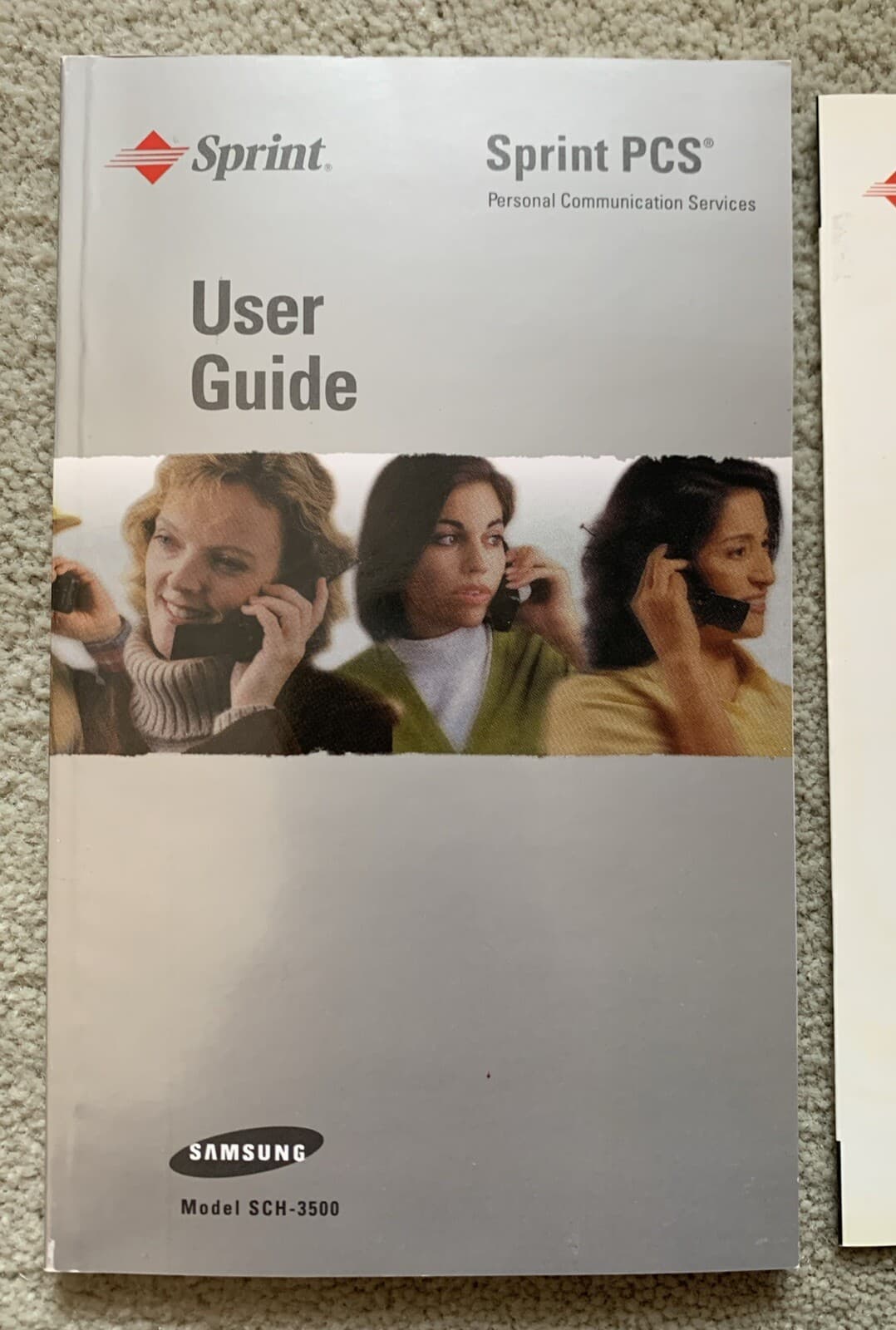 Vintage Samsung SCH-3500 User Guide, Accessory Guide, Quick Reference Guide MINT 2