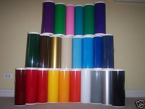 12" General Formulations Vinyl (Craft hobby/sign ), 5 Rolls@ 5' Ea. (40 Colors)