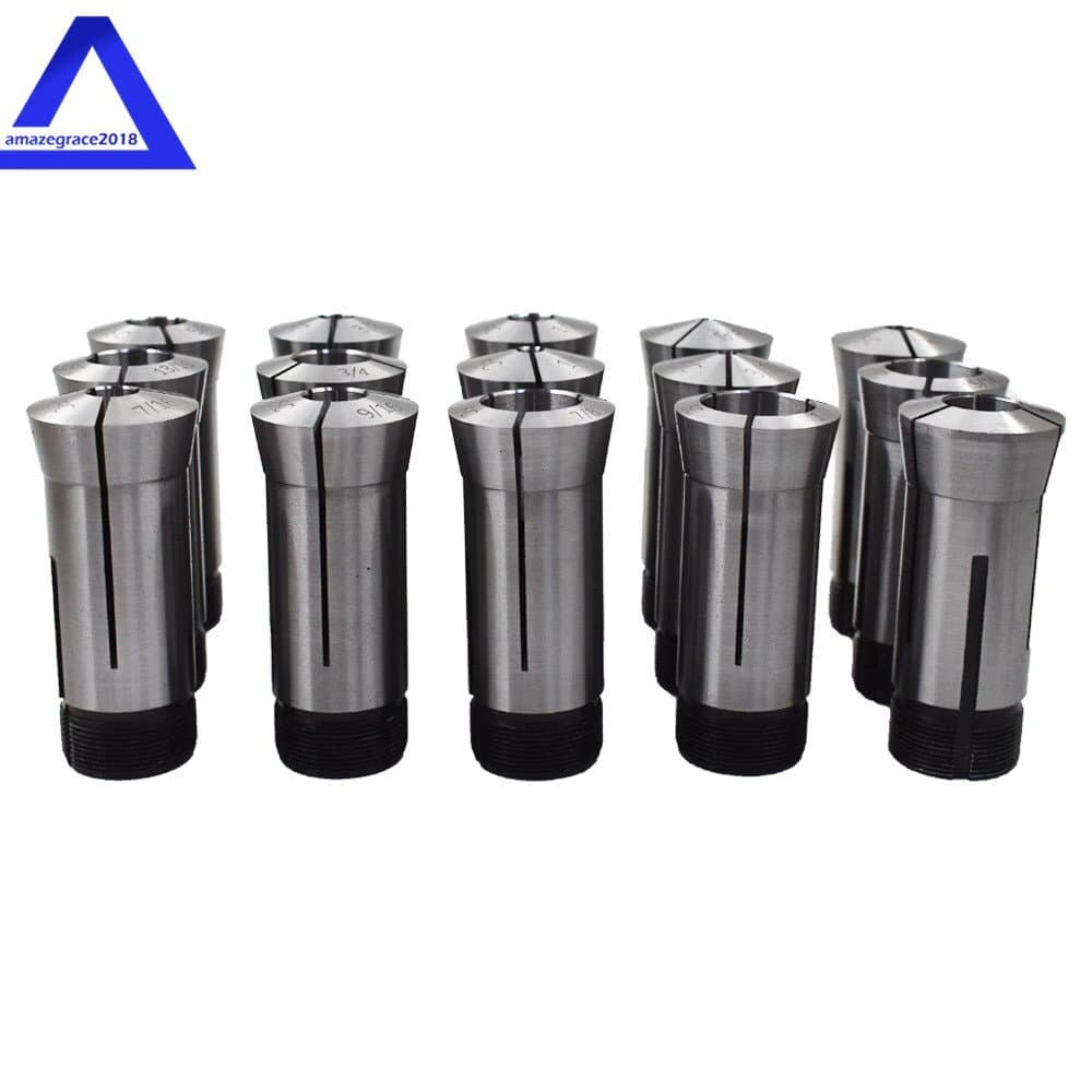 1/8"-1" Capacity TIR 0.0005" High Precision 5C Round Collet 15 Piece Set 3
