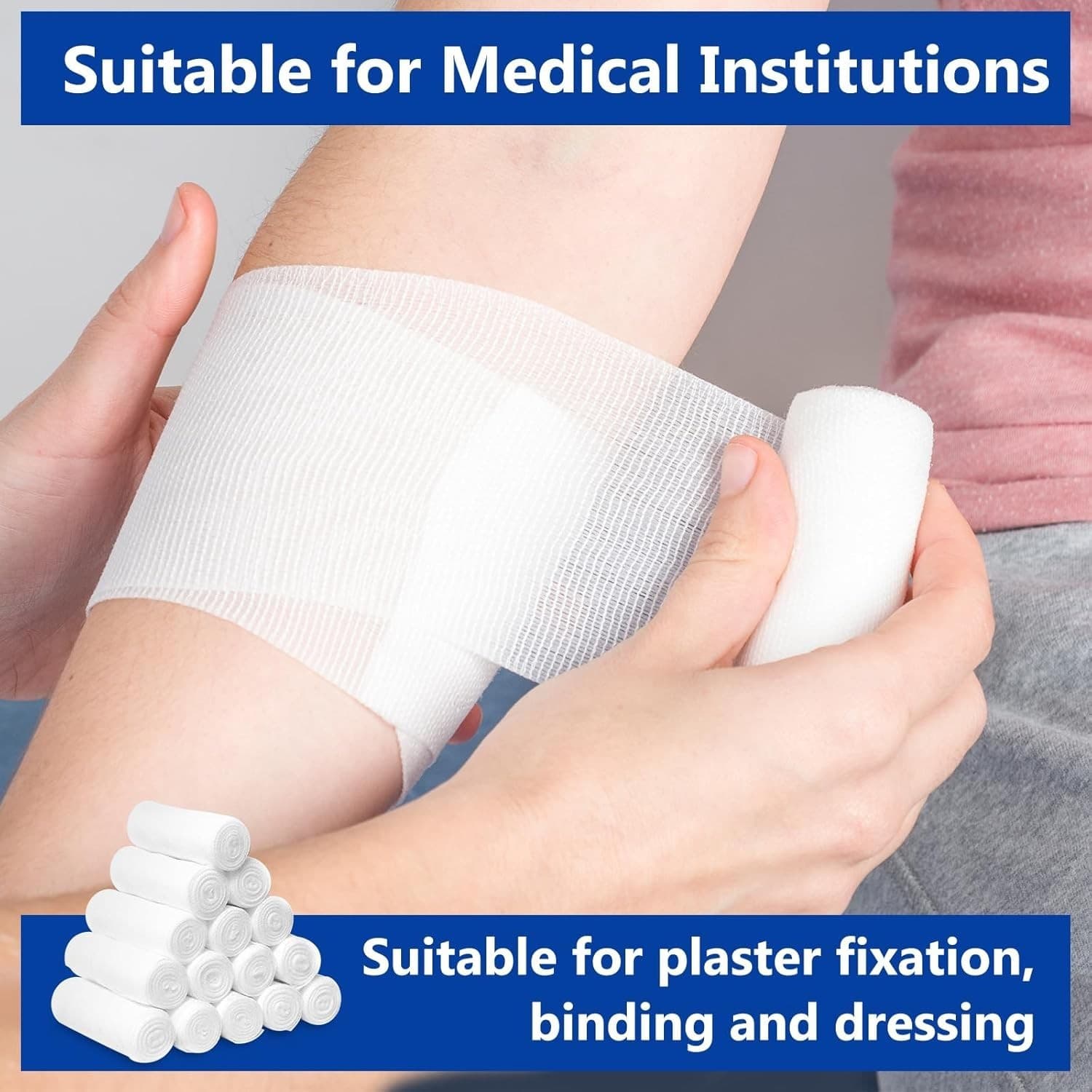 24 Pack 4 Inch 4.1 Yards Gauze Bandage Roll, Gauze Wrap Rolls for Wounds 3