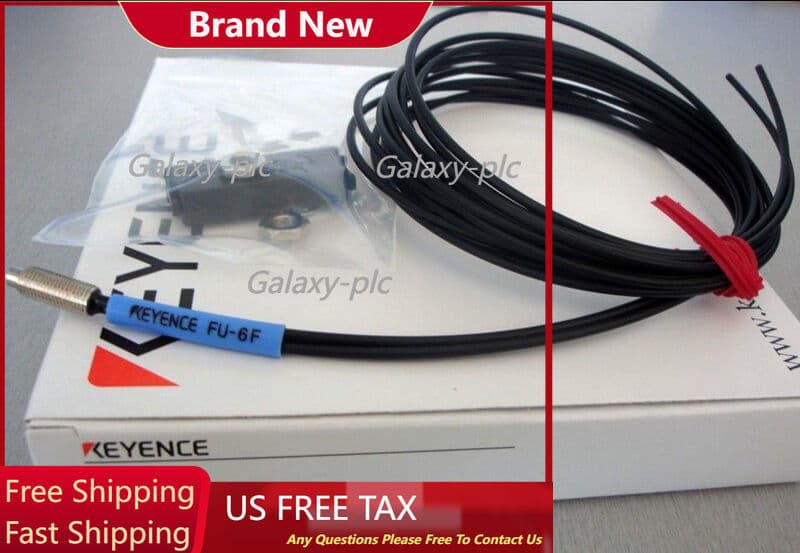 Keyence FU-6F Fiber Optic Sensor FU6F Fiber Amplifier Sensor Cable US Free TAX