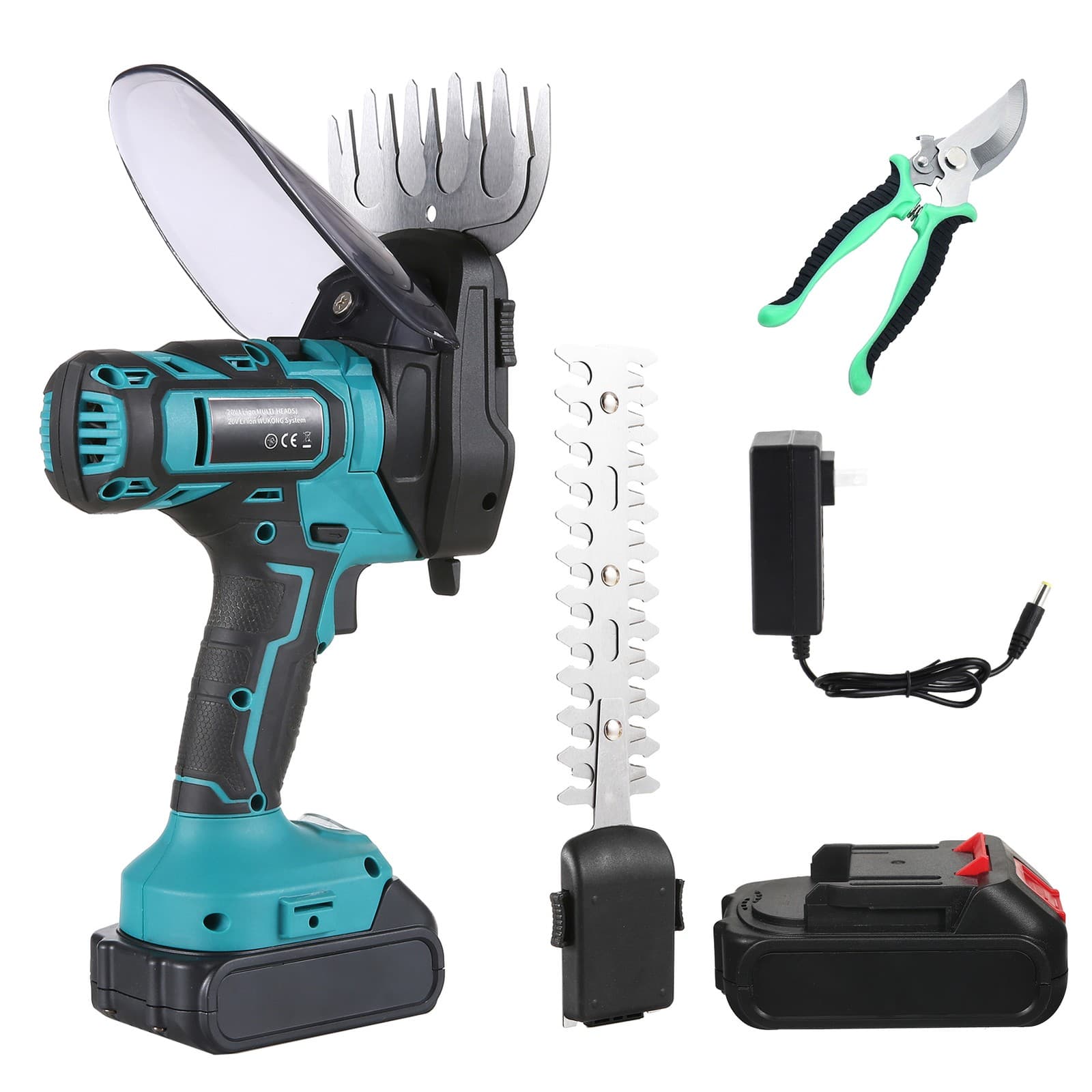 1-20V Cordless Grass Trimmer 2000mAh 2 In 1 Handheld Electric Lawn Trimmer DHUL 4