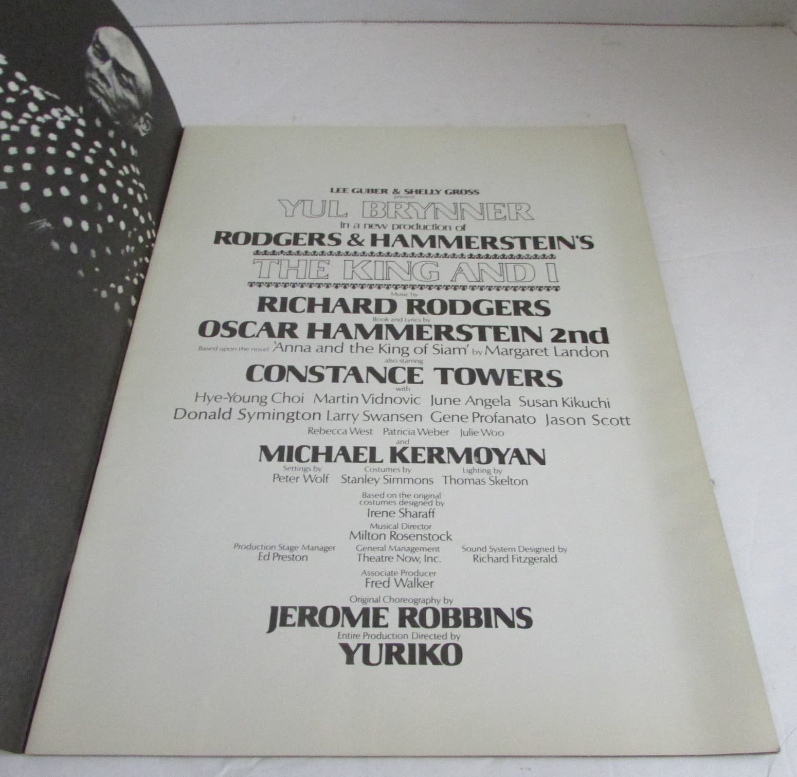 VINTAGE 1977 Broadway Revival The King and I Yul Brynner Program 3