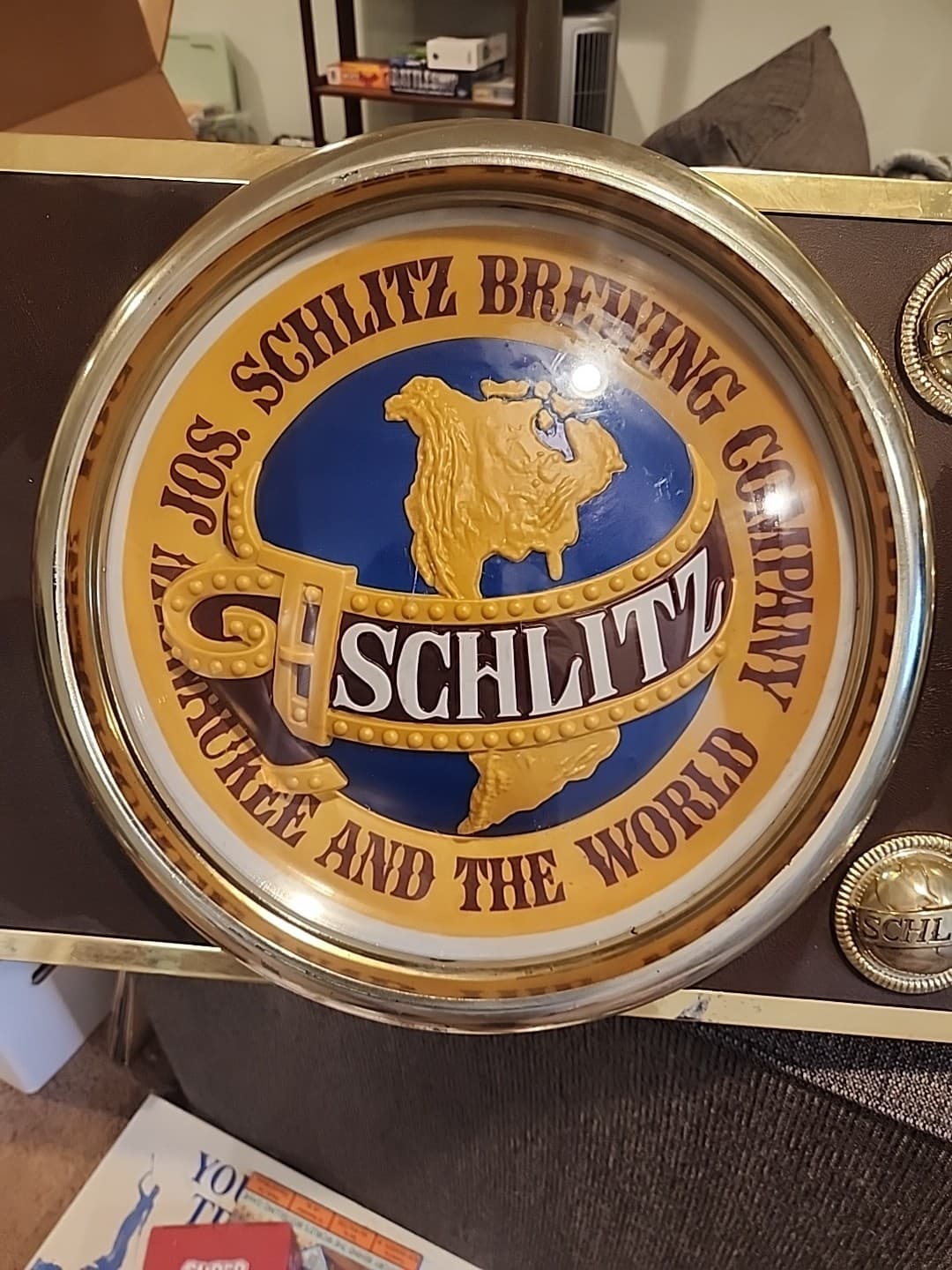 Vintage 1972 Schlitz Beer Jos. Schlitz Brewing Globe 34" x 14" Sign -Exc. Cond. 2