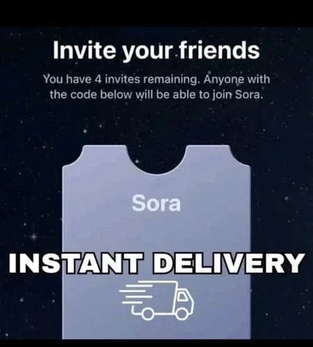 Sora 2 Open Ai  Invite Code - 24/7 ONE MINUTE DELIVERY QUICKEST GUARANTEED CODES 2