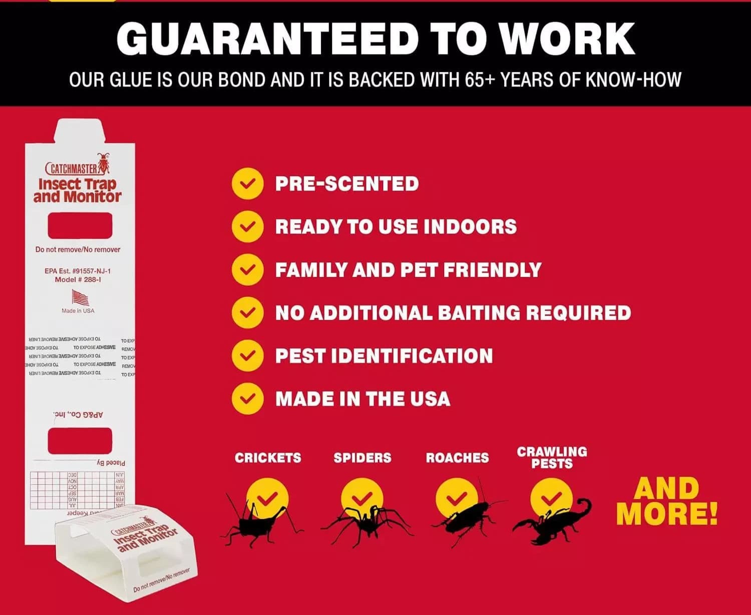 15 Catchmaster 288i Spider & Insect Small Monitor Traps (5 Sticky Glue Boards ) 6