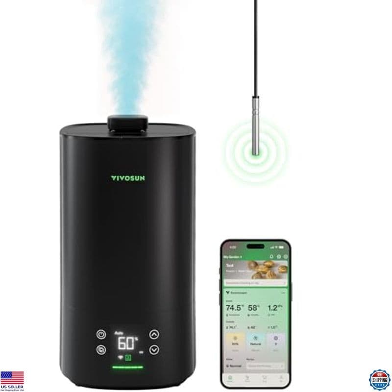 VIVOSUN AeroStream H05 Smart Wi-Fi Humidifier 1.32 Gal with Temp & Humidity