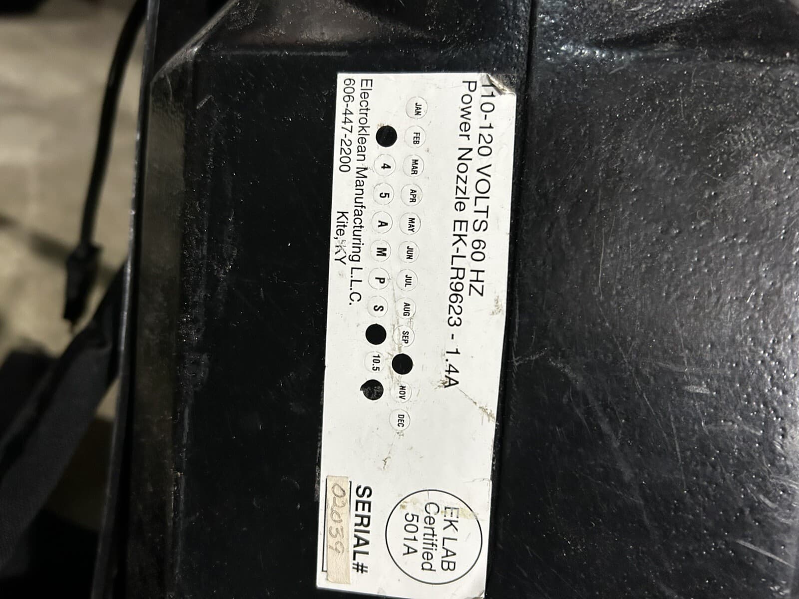 Electro-Klean Power Rocket BACK-PAK-VAC Backpack Vacuum Cleaner Model EK-LR9623 6