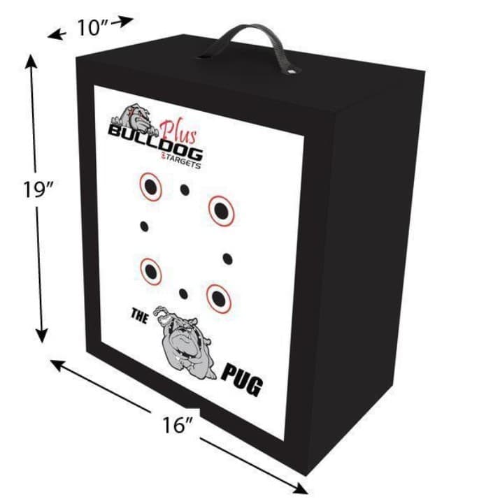 Bulldog Targets Doghouse Pug Archery Target PLUS Series with 2-Finger Arrow Pull 2