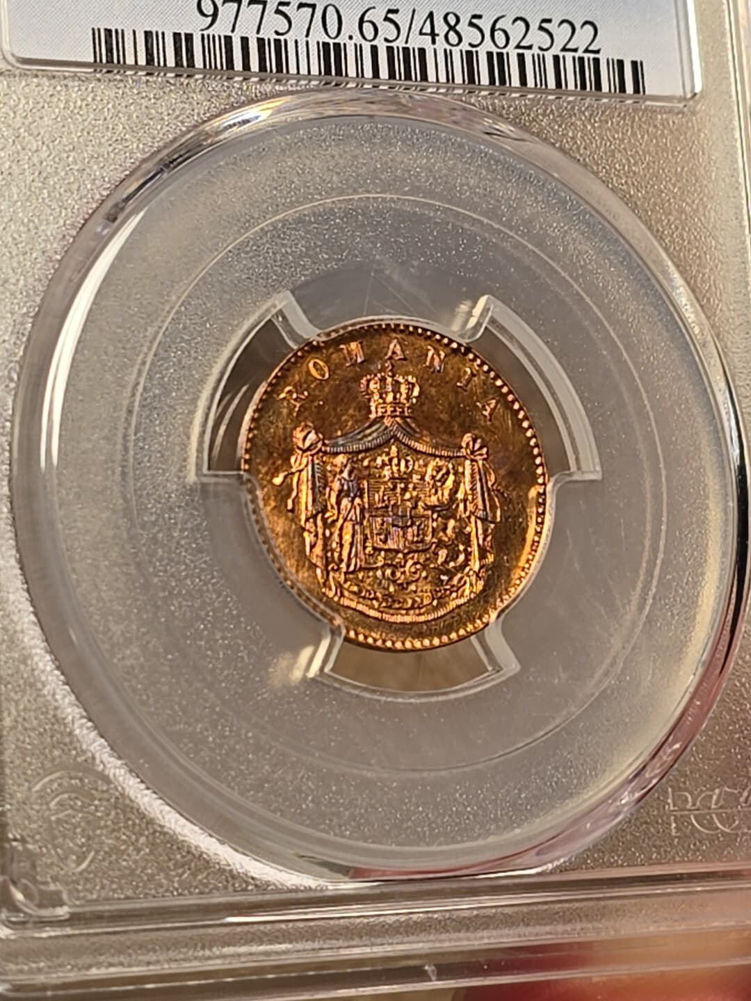 1867-H 1867 Heaton Romania 2 Bani PCGS SP65RB SP 65 Specimen Red Brown Romanian 5