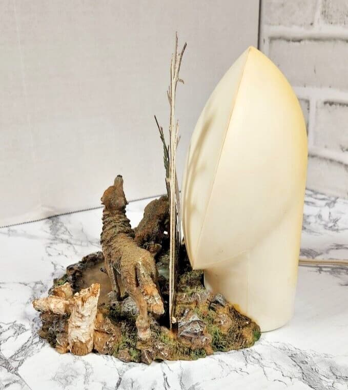 American Indian Rustic Wolves Wolf Cabincore Western Light Moon Watering Hole 3