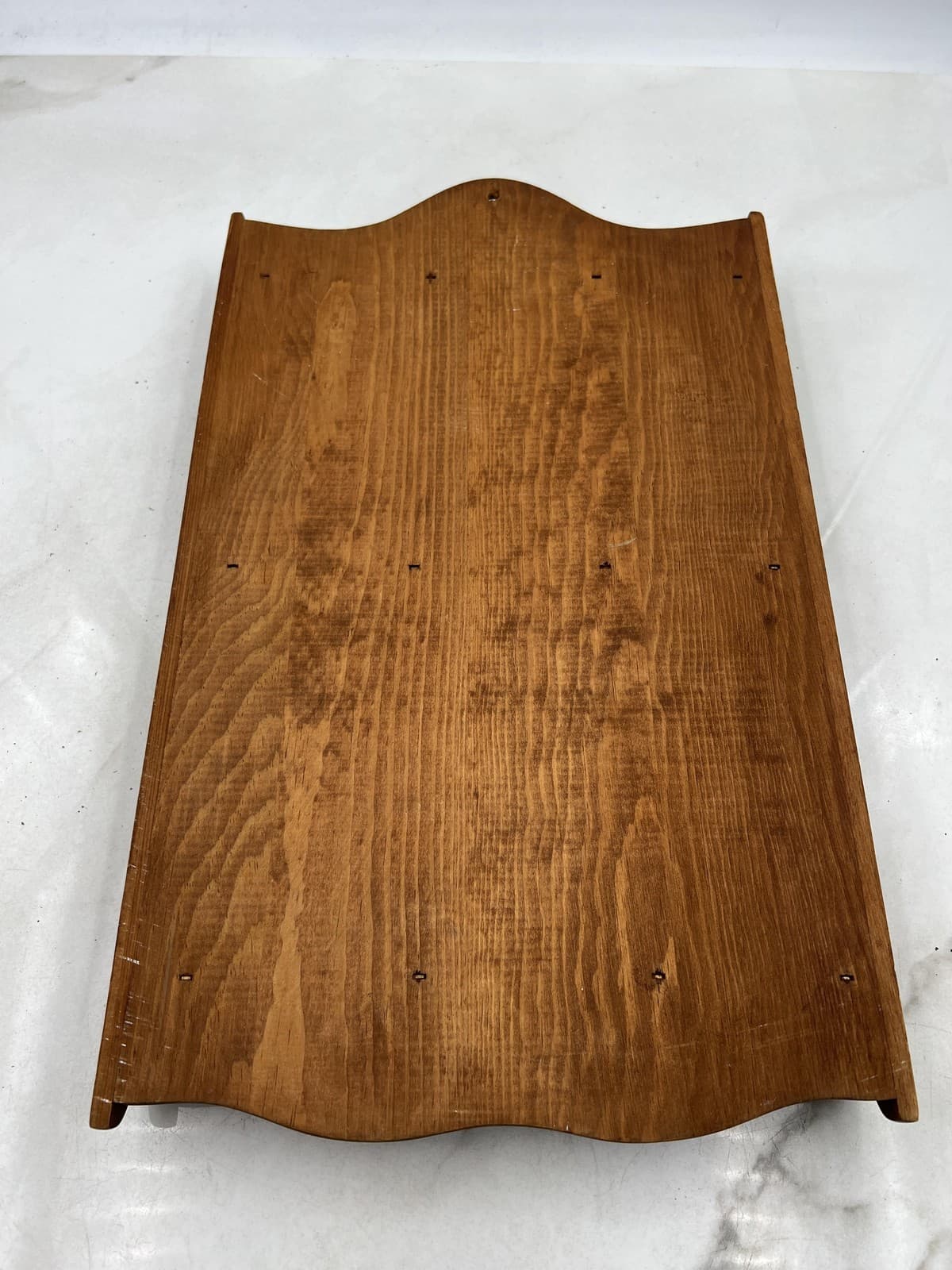 Vintage Wooden Wall Display Rack Shelf 18 Slot Spoon Storage Collectible Holder 6