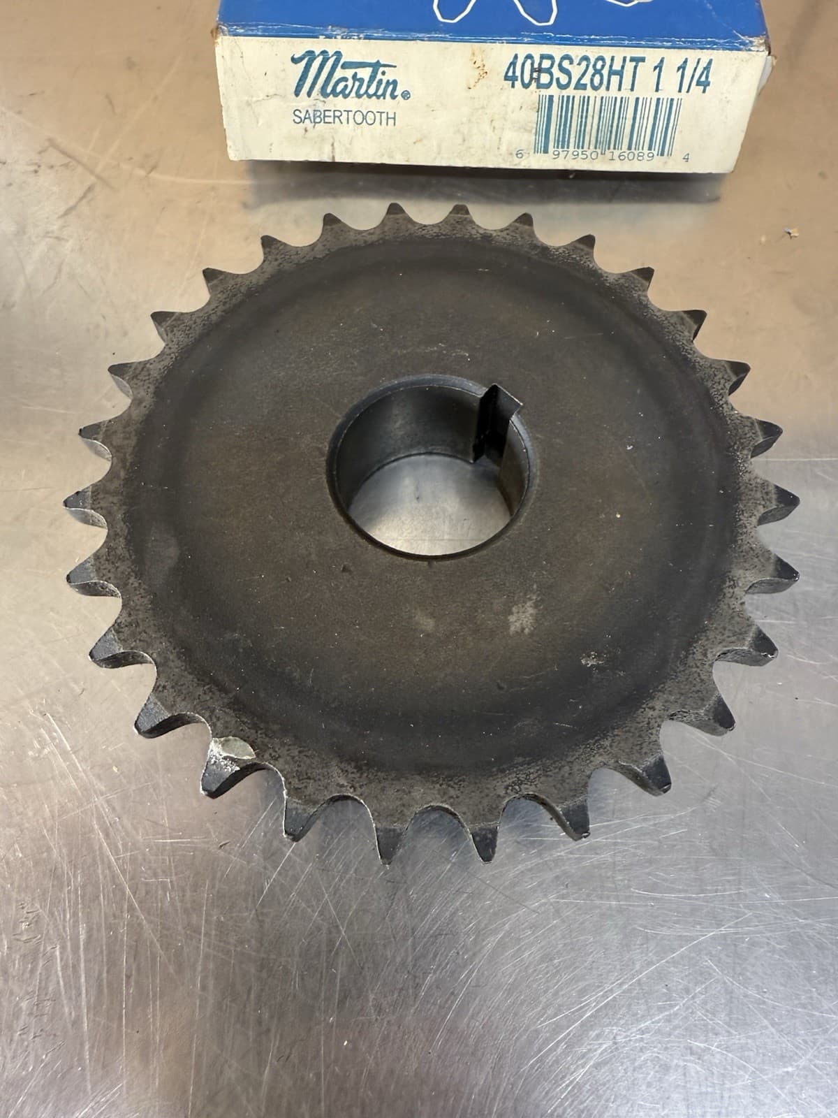 Martin 40BS28HT Roller Chain Sprocket 28 Tooth Saber Heat Treated 1.25” Bore 3