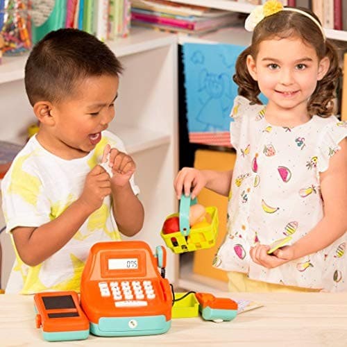  Cash Register Toy Playset – Pretend Play Kids Calculator Cash Register with  4