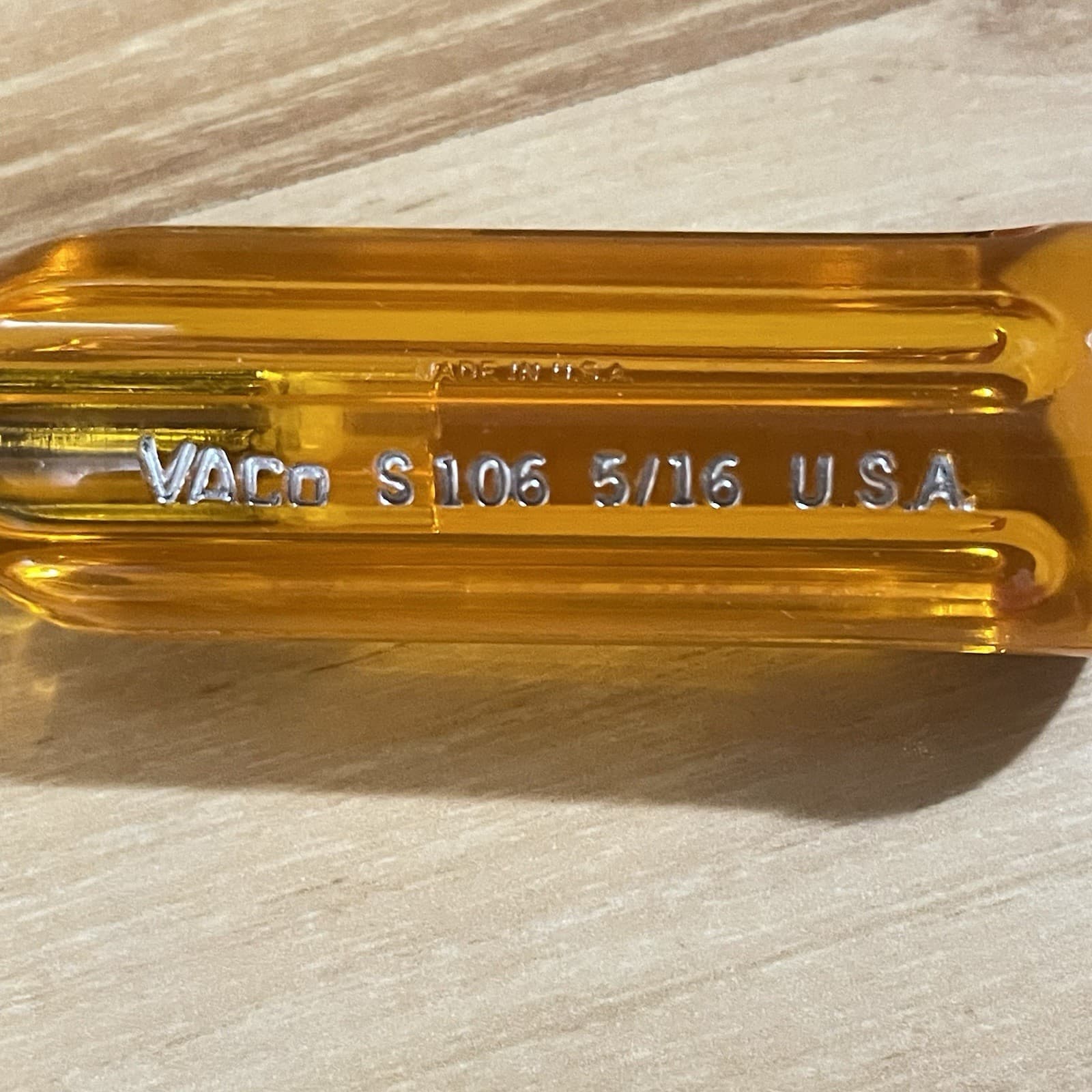 Vintage Vaco 5/16" Nut Driver 6" Hollow Shaft S106 Orange Handle 9 5/8” OAL USA 2