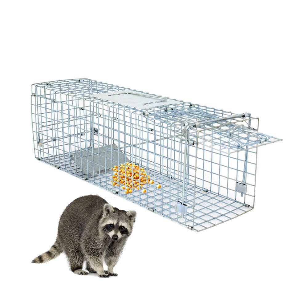 Live Animal Trap Extra Large Rodent Cage Garden Rabbit Raccoon Cat 24"X8"X 7.5" 3