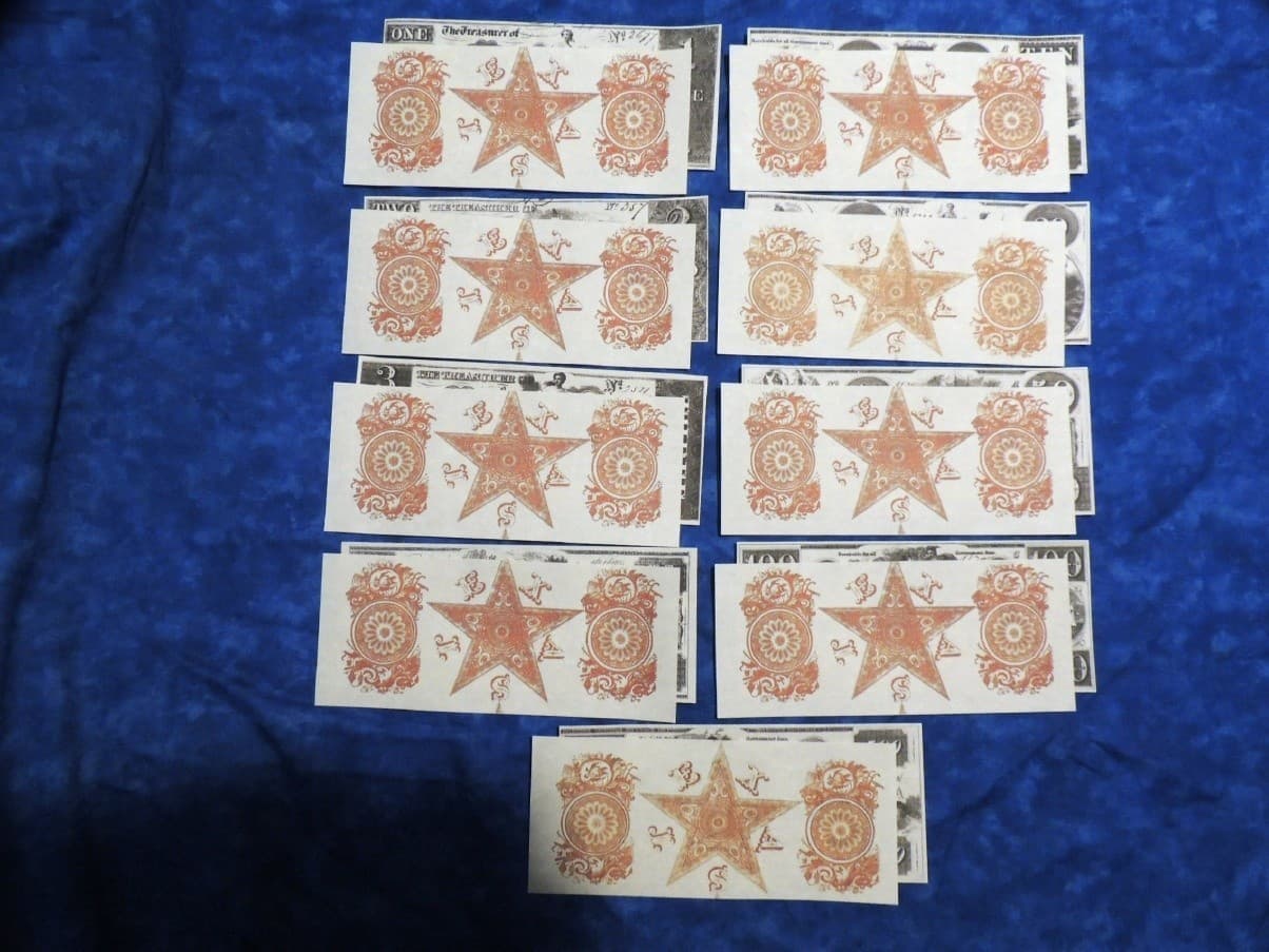 Obsolete Texas Bank Notes Set Reproduction US Currency Paper Money Copy 2