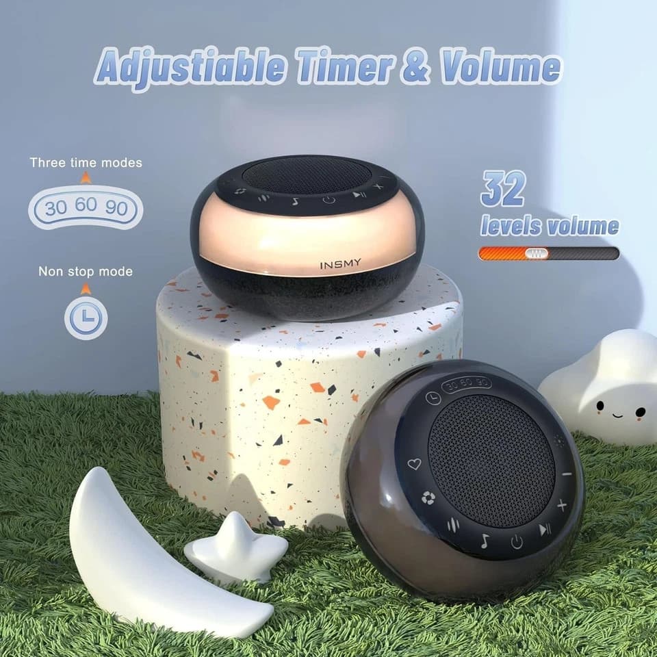 Sound Machine White Noise Rain Ocean Soothing Sounds Therapy Relax Sleep Music 5