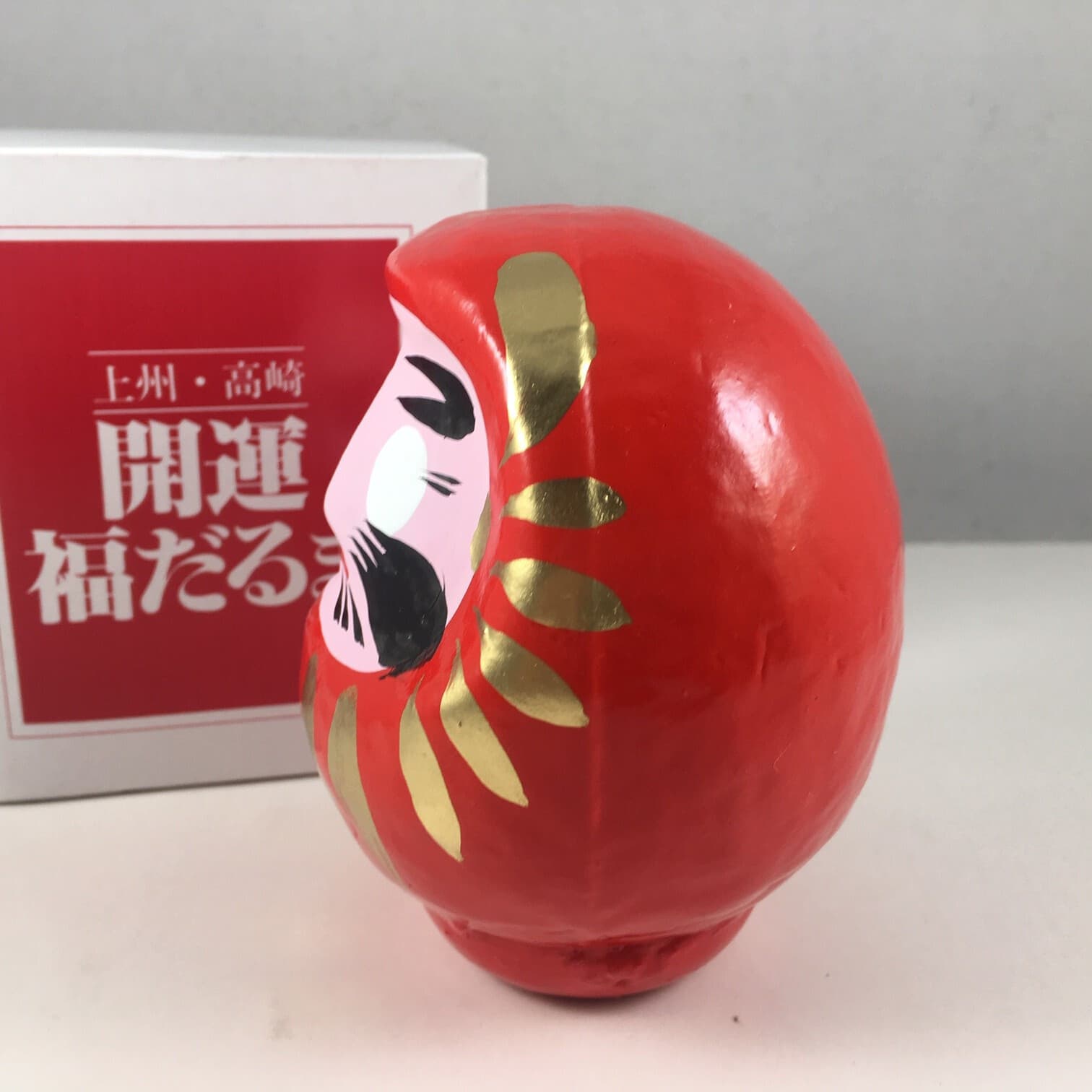 Japanese 3.5"H Red Lucky Daruma Doll Wish Making Good Luck Fortune Made in Japan 3