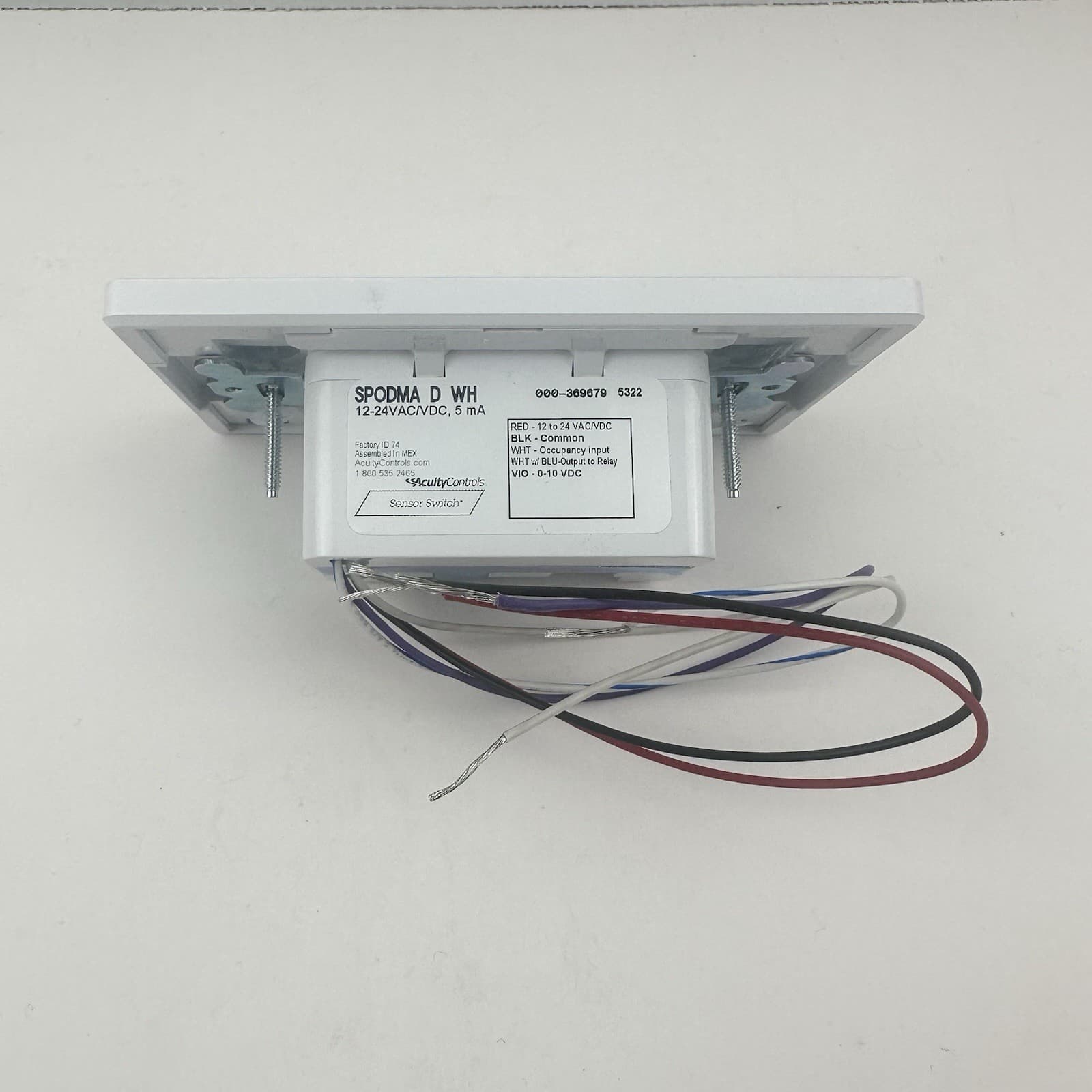 Acuity Controls Sensor Switch - SPODMA D WH - Occupancy Controlled Dimming 3