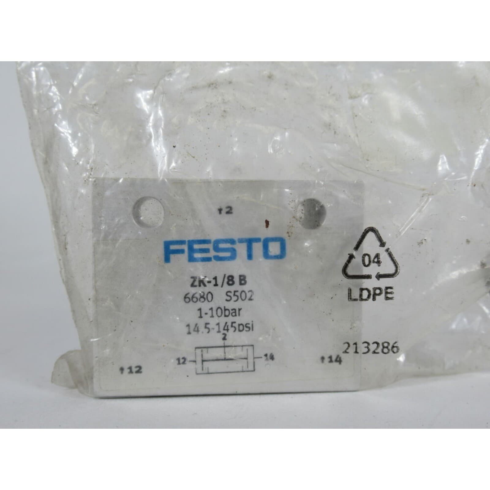 US FREE TAX New Festo ZK-1/8-B  6680 AND gate 4