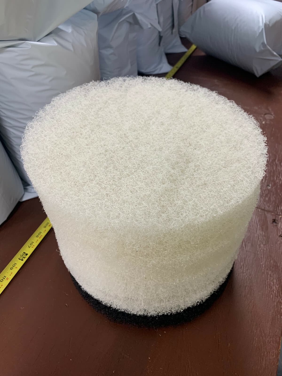 12" diameter x 10" high, Die Cut Media Cartridge. Koi Pond Media + Prefilter pad 5