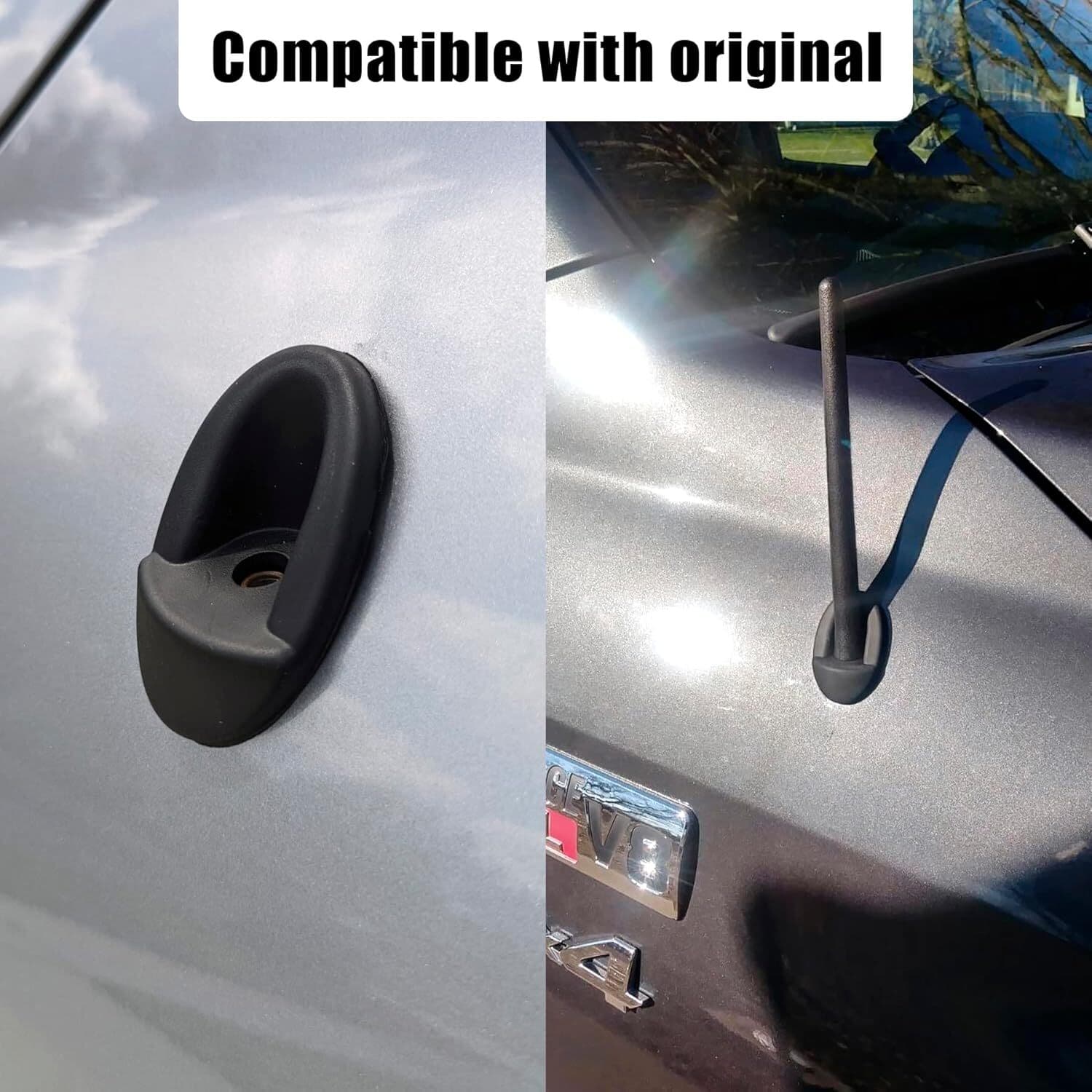 Black Antenna Bezel Ornament Base Mount Replacement For Toyota Tundra 2007-2014. 6