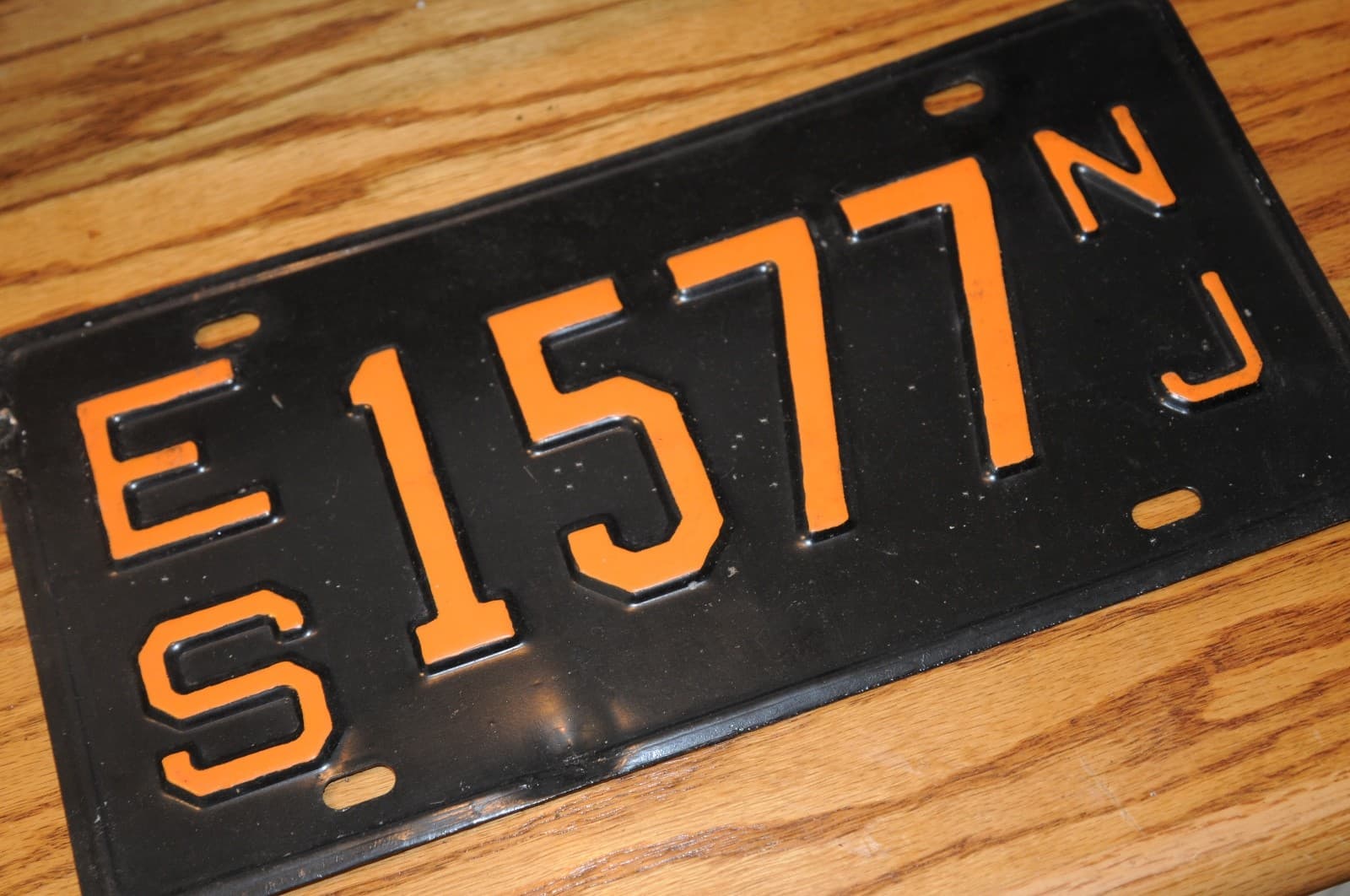 Old New Jersey N.J.  License Plate ES-1577 Transportation Automobile Old Tag**** 6
