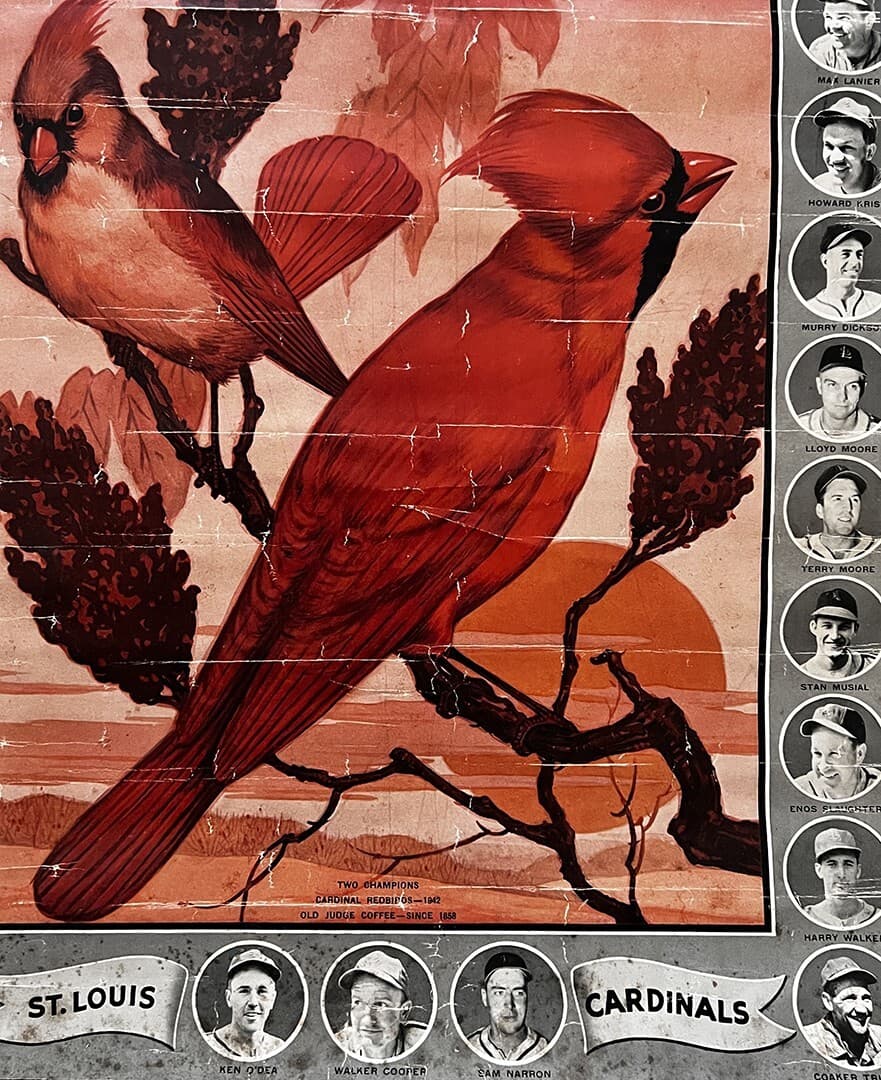 CHAMPS! 1942 Cardinals Calendar Featuring Rookie STAN MUSIAL ENOS SLAUGHTER 4