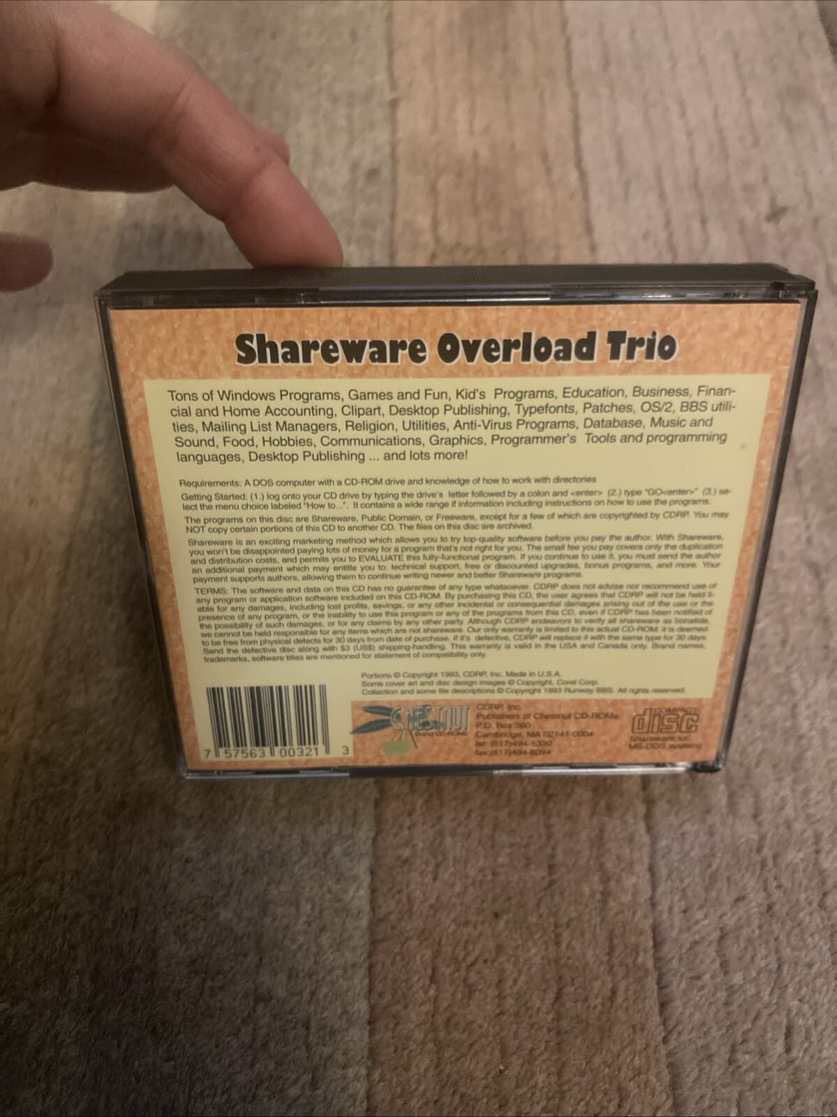 Shareware Overload Trio: Over 1.5 Gigabytes Of Software 1993 CDRP 3 Disc Set 2