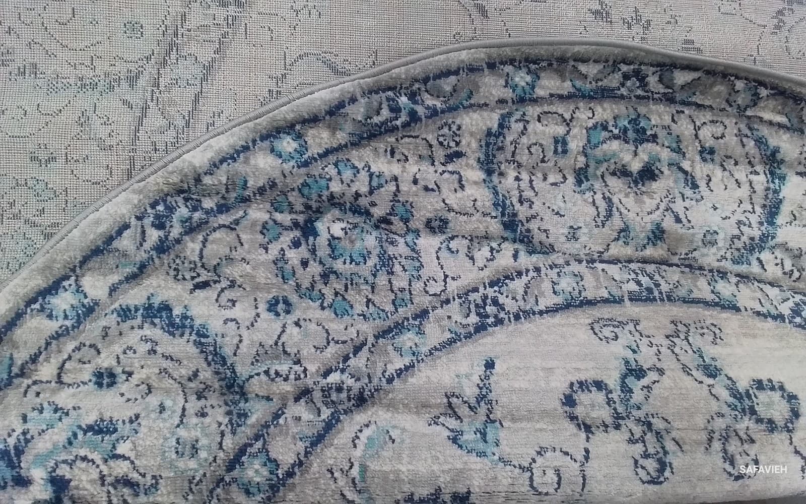 LIGHT GREY / BLUE 5'-0" x 5'-0" Flaw in Rug, Reduced Price 1172790283 BNT854G-5R 3